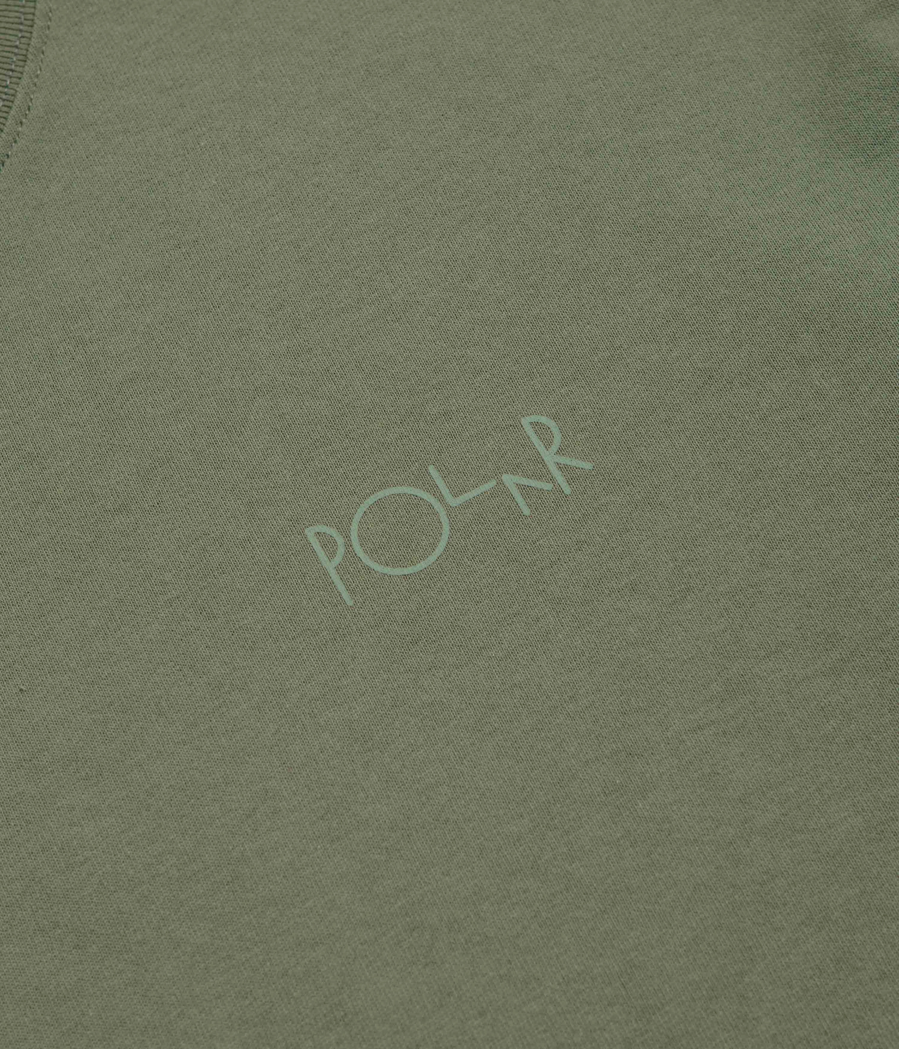 SlimFitDesign Polar Contrast Stroke Logo T-Shirt - Moss Green