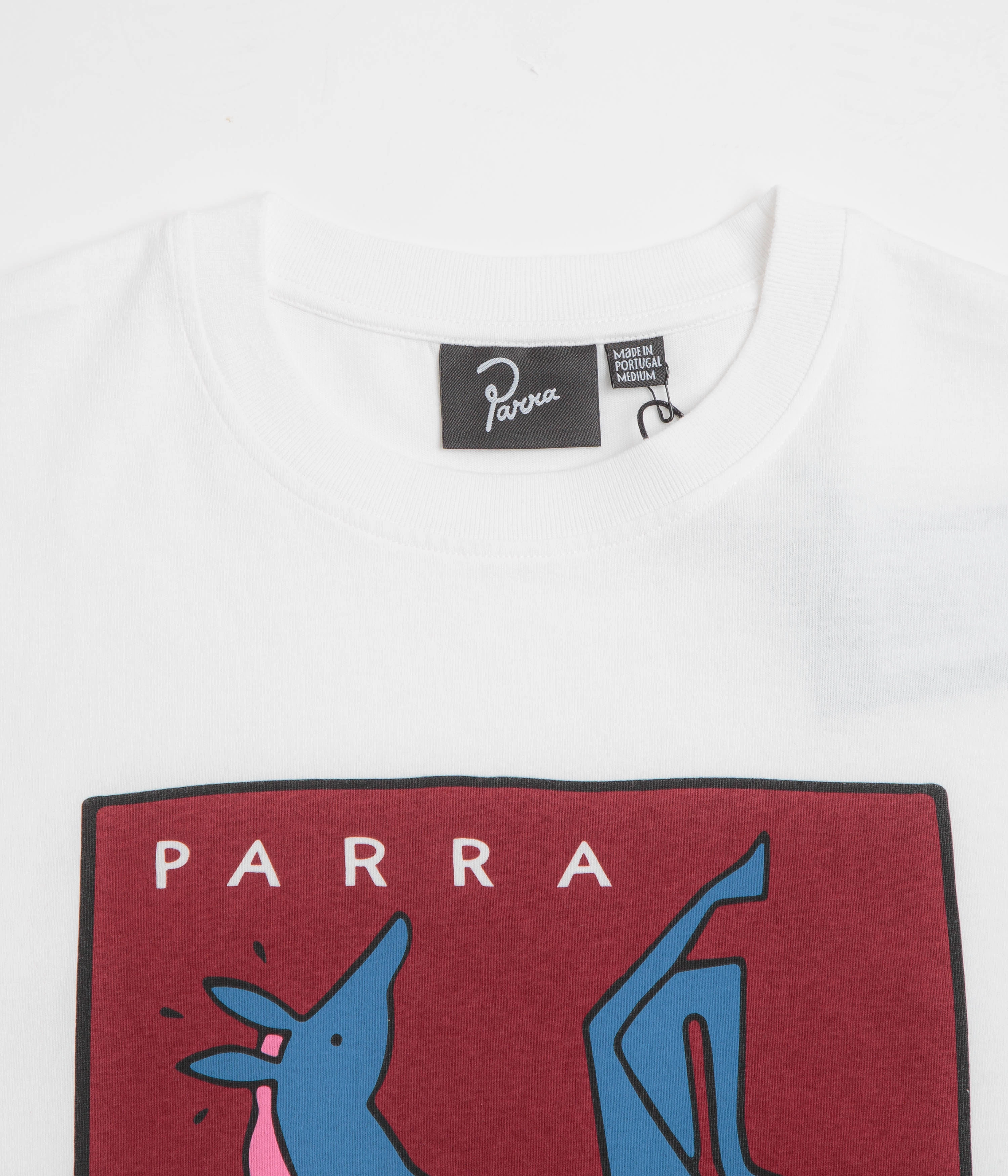 by Parra Vertical Horse T-Shirt - White Loose Fit Indoor clothing