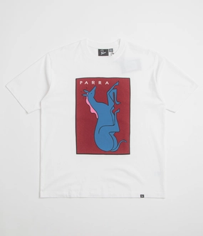 Non Restrictive Silhouette by Parra Vertical Horse T-Shirt - White