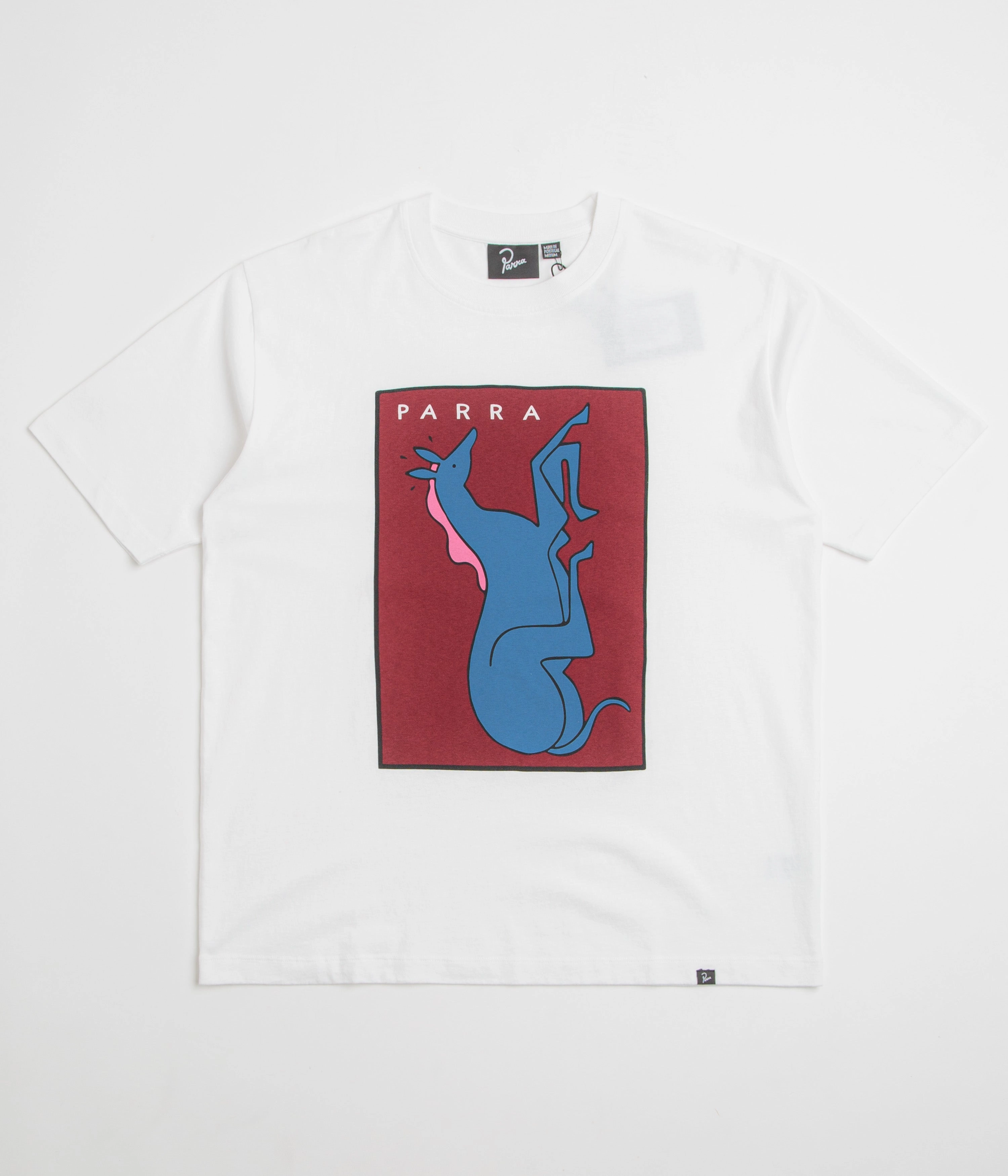 Non Restrictive Silhouette by Parra Vertical Horse T-Shirt - White