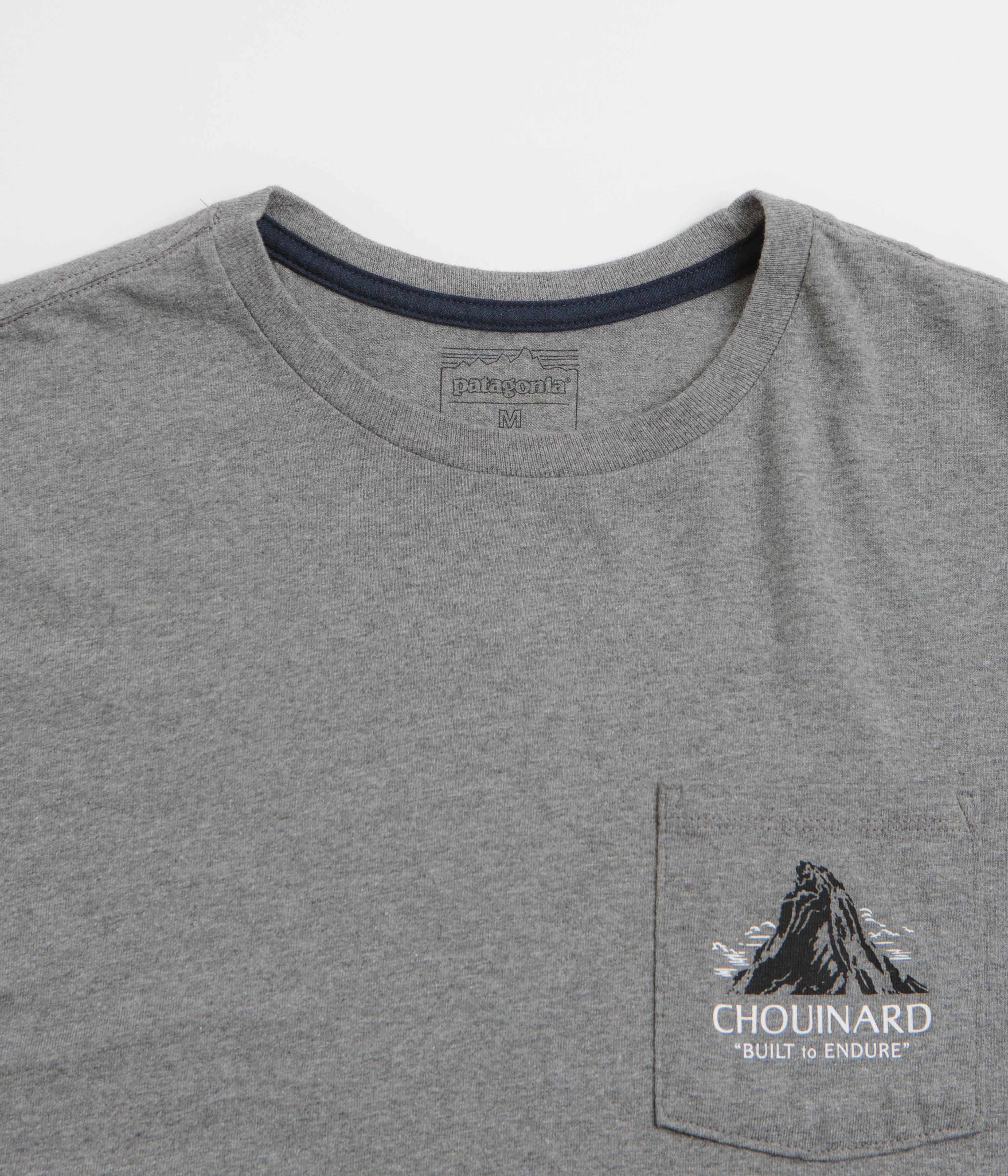 Patagonia Chouinard Crest Pocket Responsibili-Tee T-Shirt - Gravel Heather Daily Comfort Style