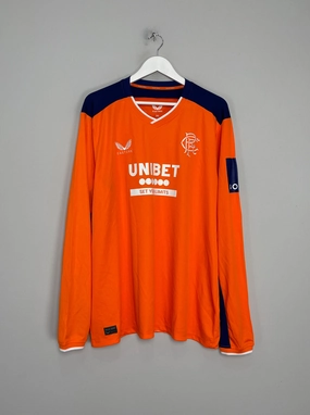 2022/23 RANGERS L/S THIRD SHIRT (XXXL) CASTORE Reflective Detailing Zero Distraction Tagging