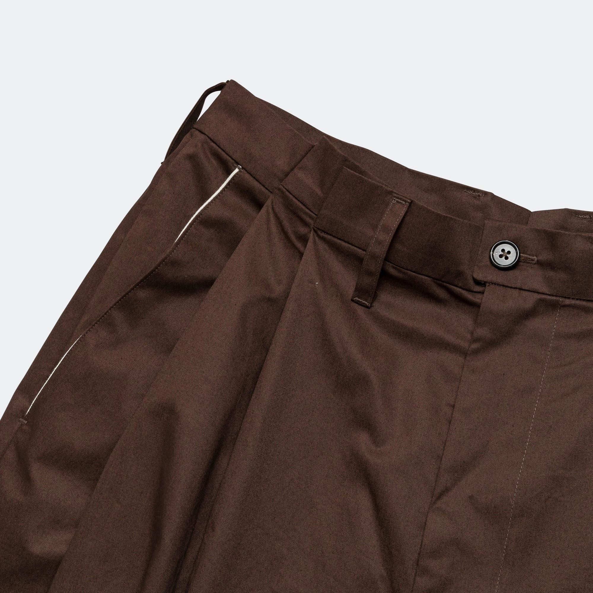 Suit Pants - Cotton Twill Suiting Brown Stay Dry Non Slip Waist Grip