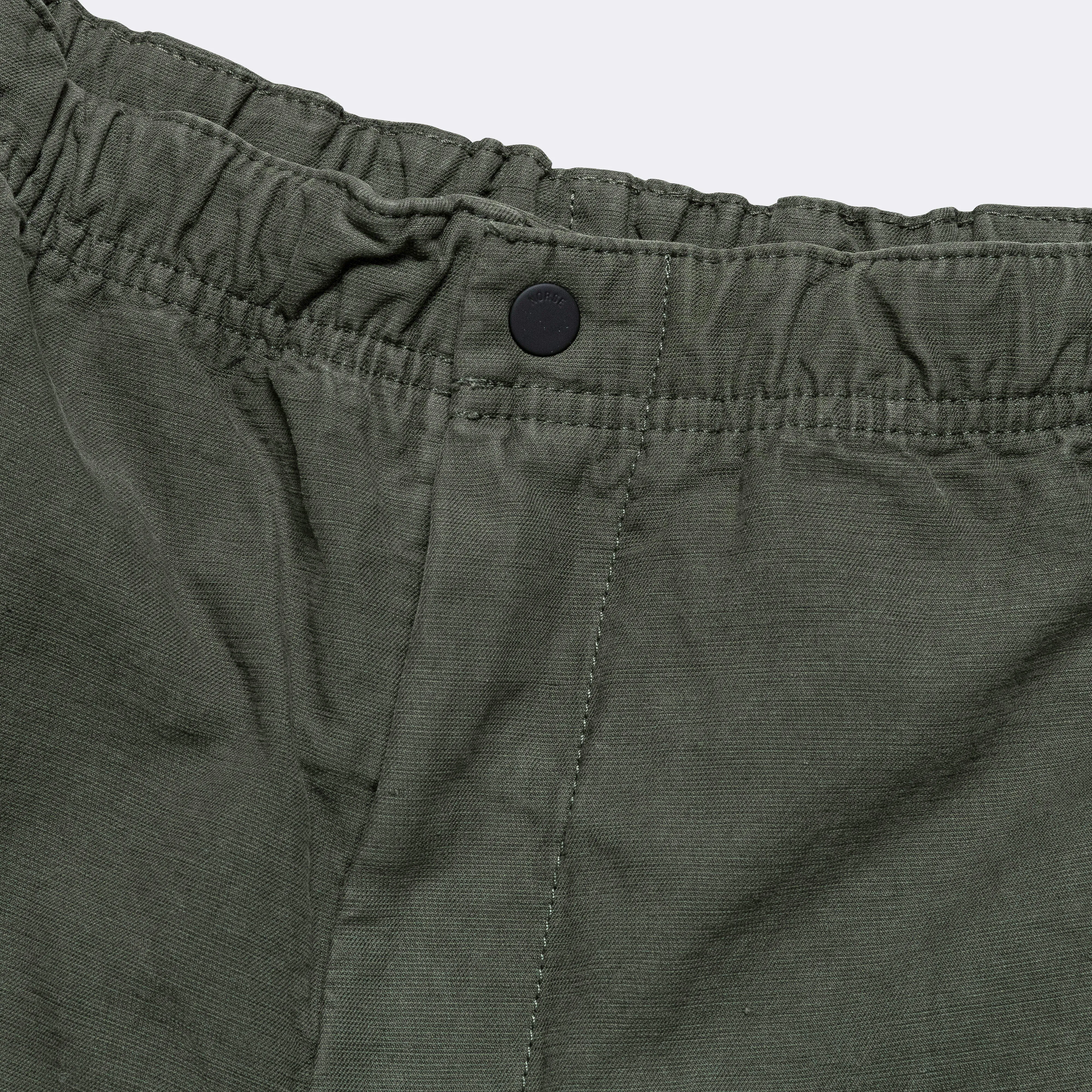 Ezra Cotton Linen Short - Spruce Green Daywear Fleece Lining