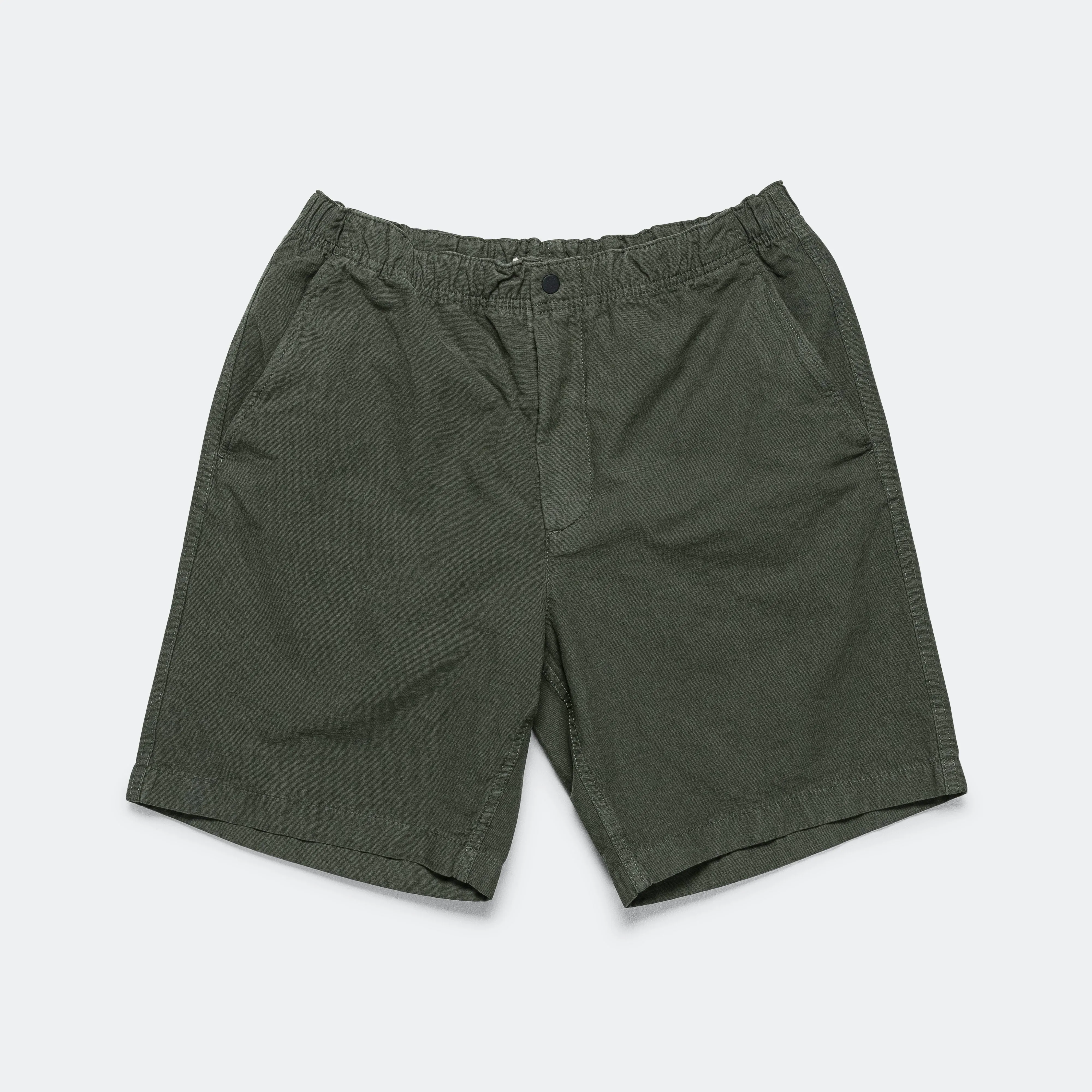 Odor Resistant Finish Ezra Cotton Linen Short - Spruce Green