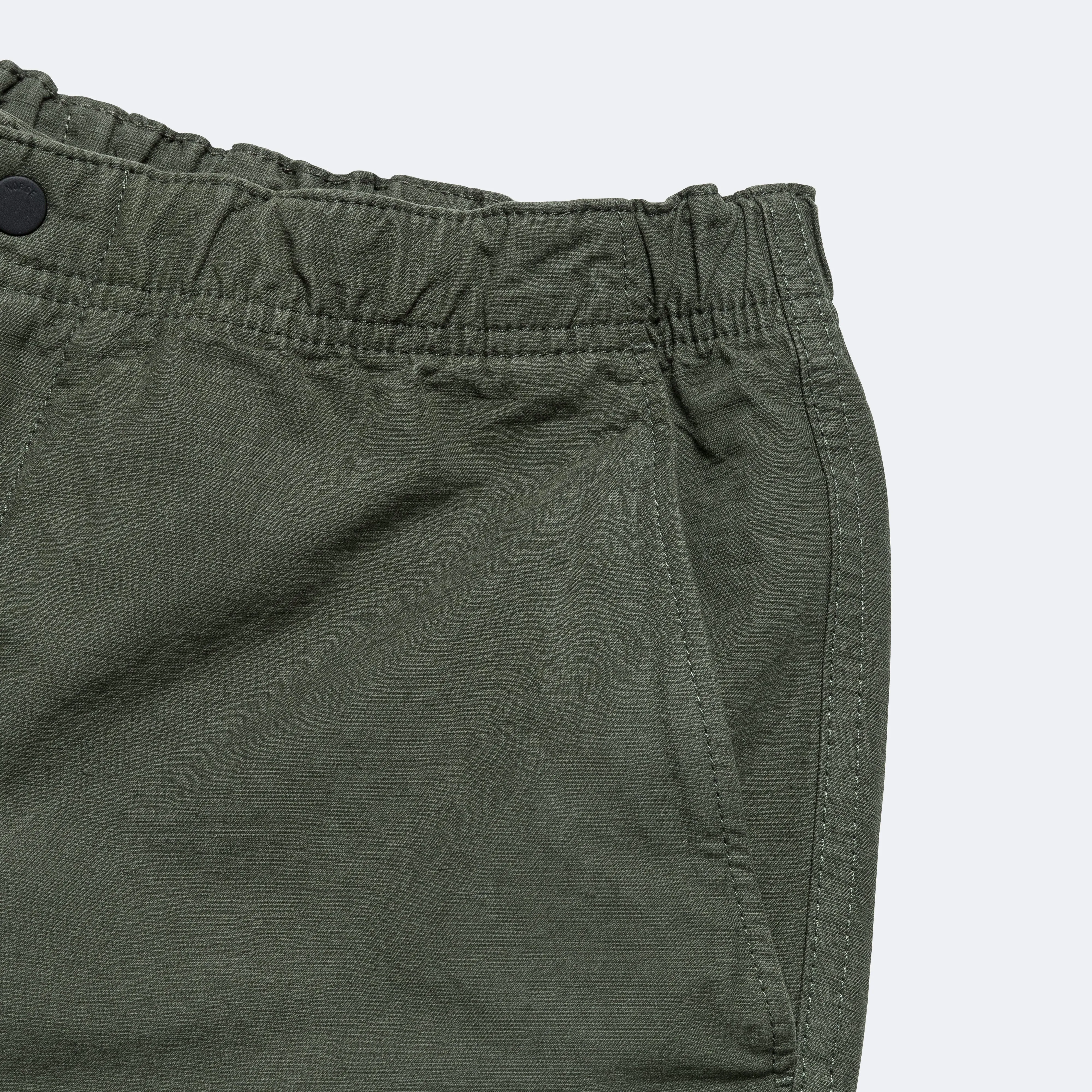 Breathable Cut Ezra Cotton Linen Short - Spruce Green