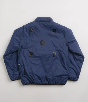 Flex Stretch Material Adjustable Cuffs Pop Trading Company Quilted Reversible Jacket - Black