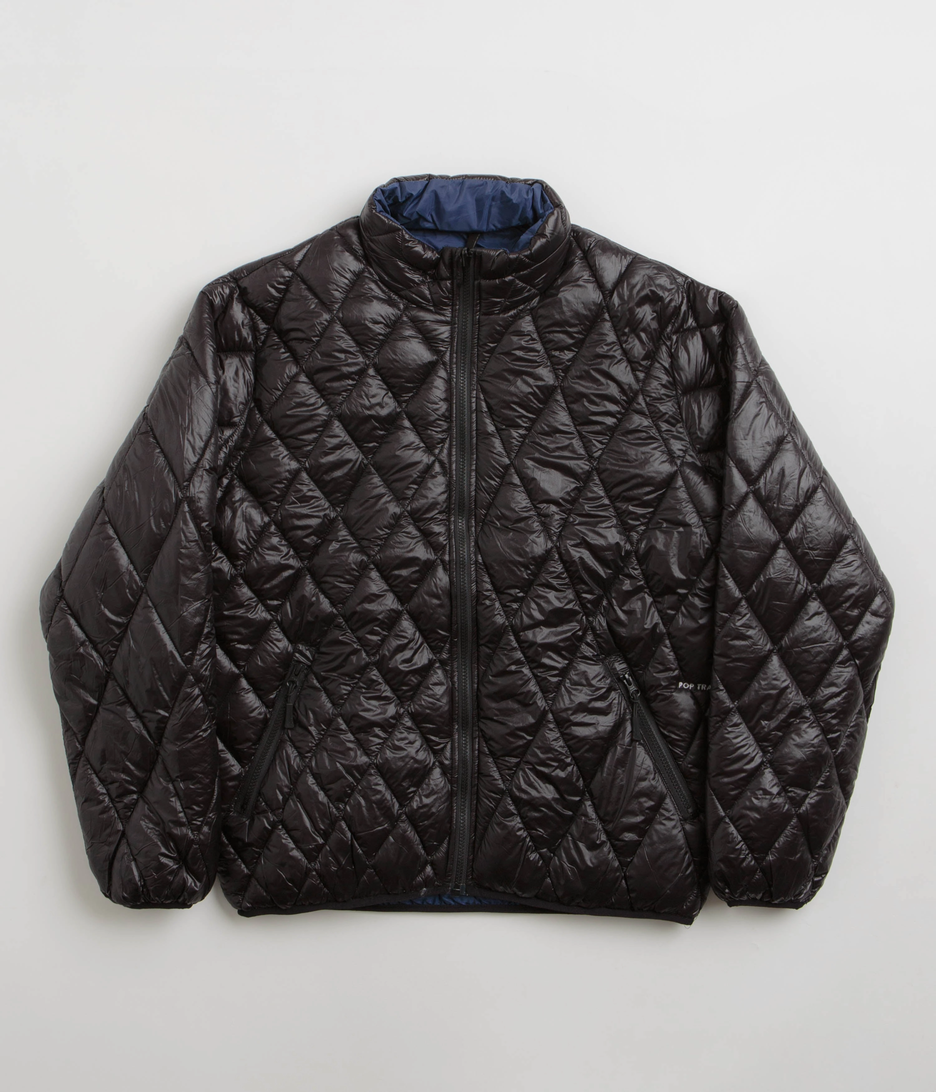 Daily Chill Pop Trading Company Quilted Reversible Jacket - Black