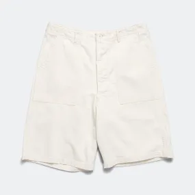 Ripstop Material Tagless Labeling Summer Fatigue Shorts - Ecru