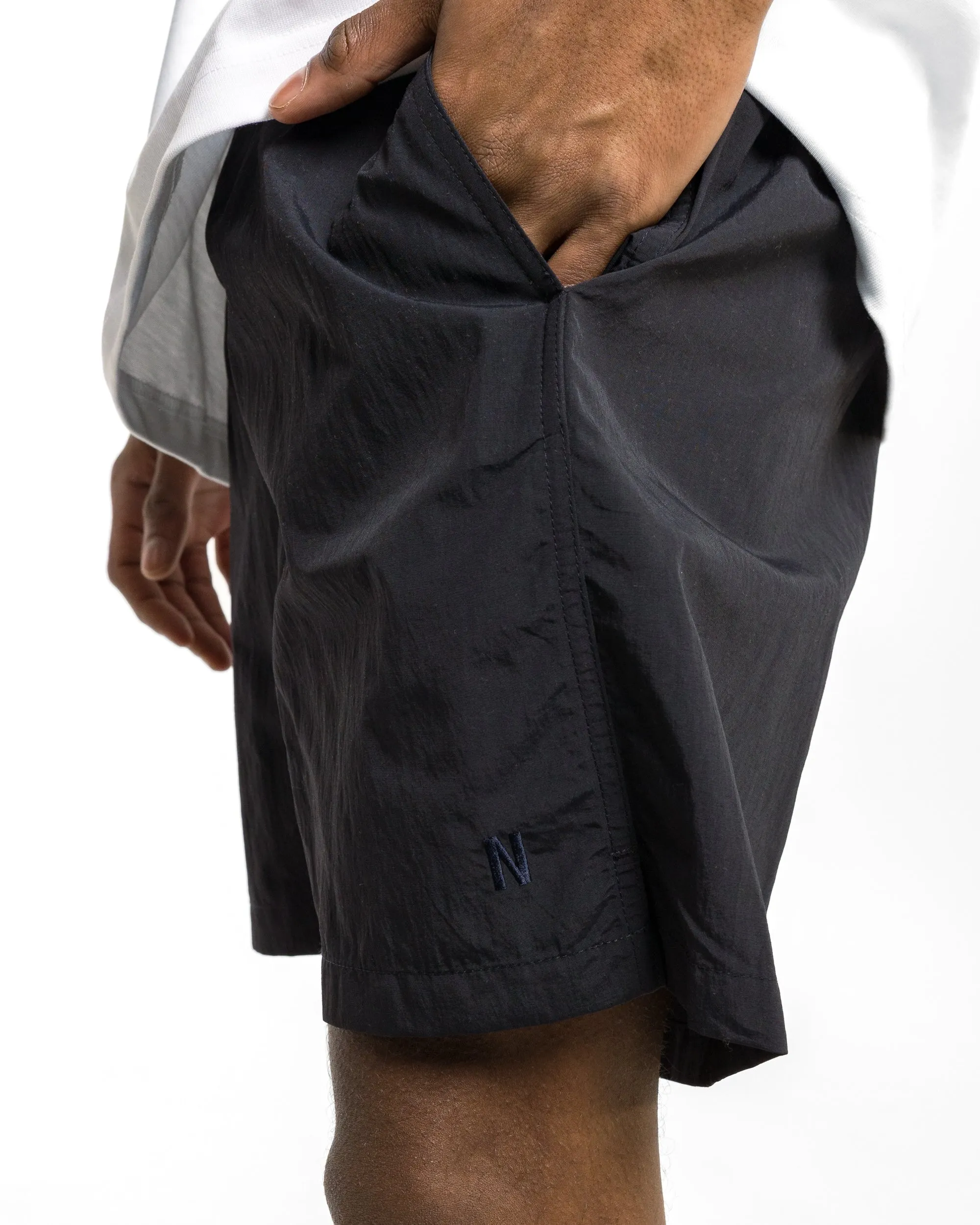 cycling outfit Non Binding Leg Openings Hauge Recycled Nylon Swimmers - Dark Navy