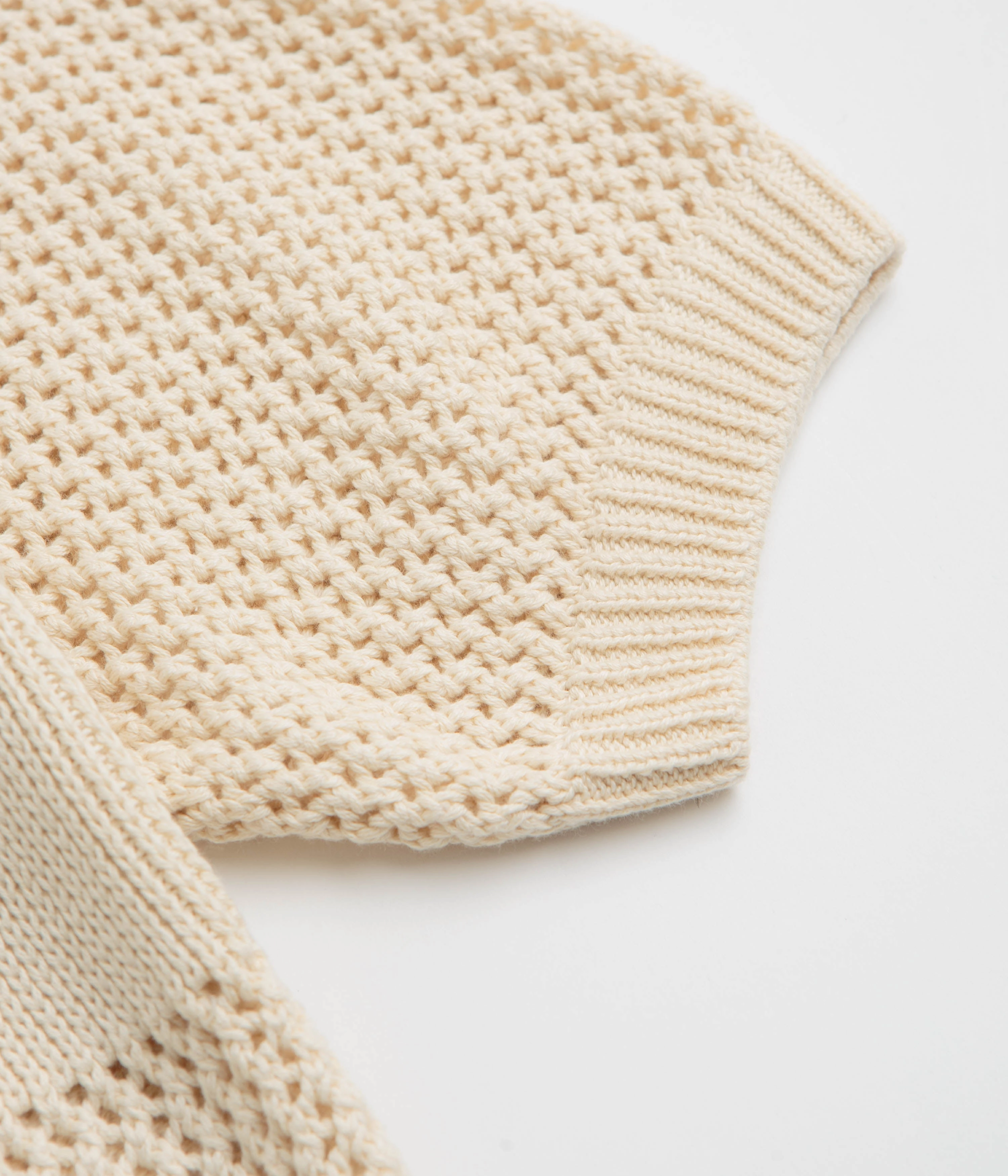 Universal Works Knit Short Sleeve Shirt - Ecru Minimalist Aesthetic