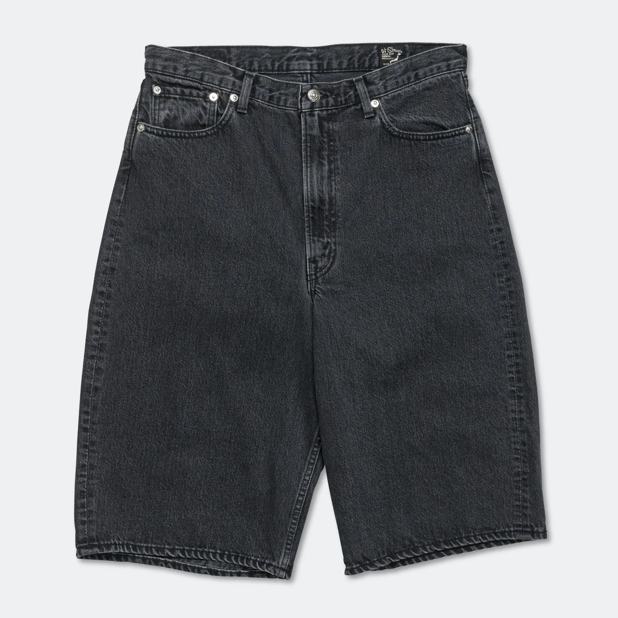 Super Dad Fit Shorts - Black Denim Stone Quick Adjust Fit