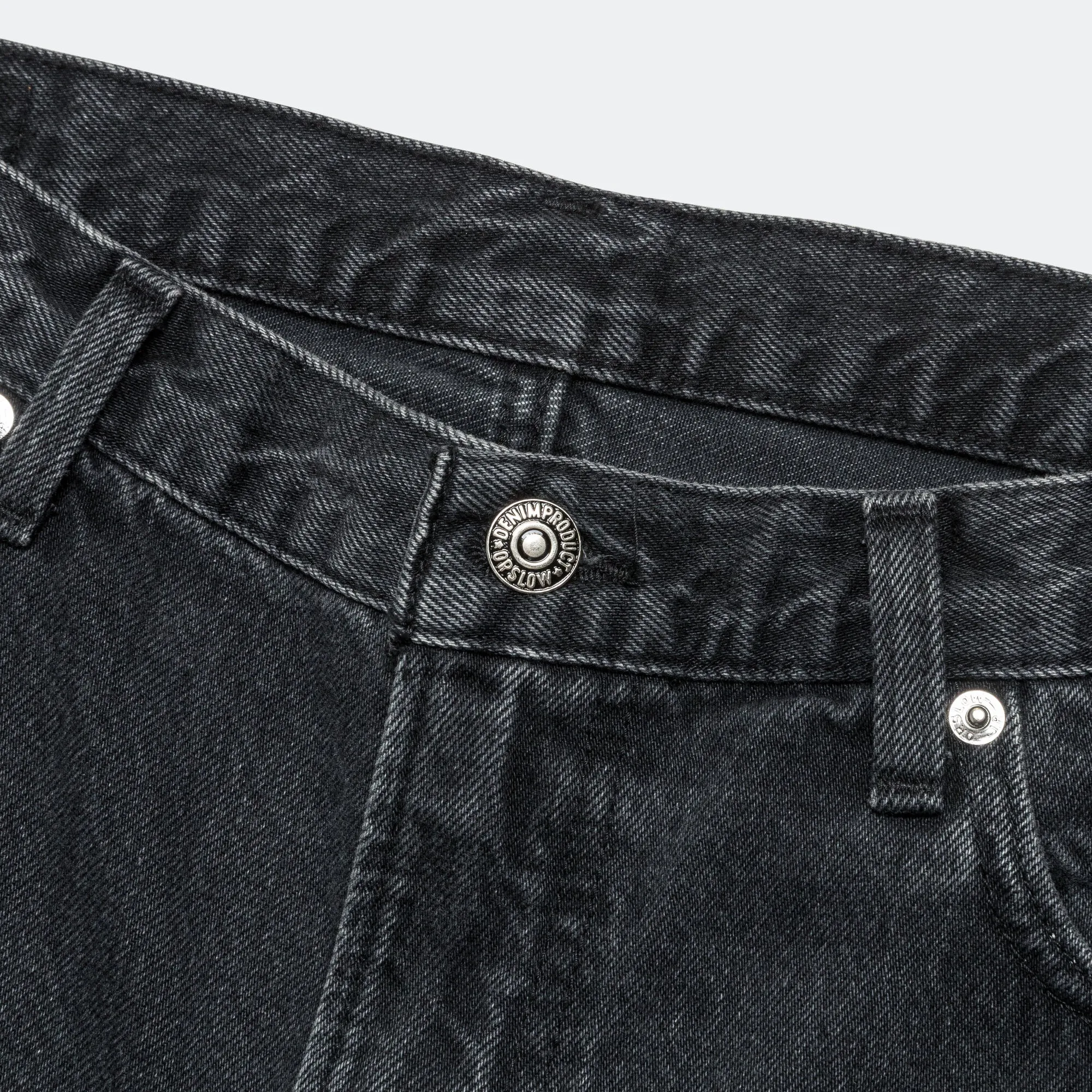 Super Dad Fit Shorts - Black Denim Stone Travel Shorts