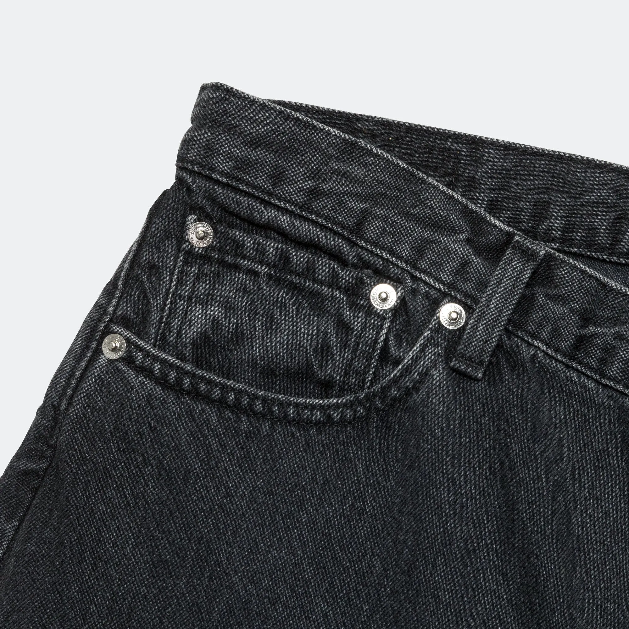 Super Dad Fit Shorts - Black Denim Stone High Durability Weave