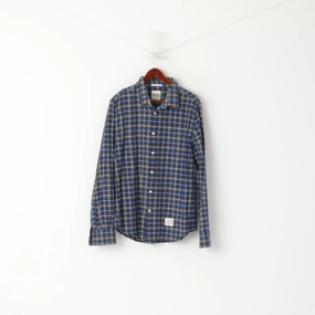 Lightweight Feel Superdry Men XXL (XL) Casual Shirt Navy Check Navy The Dry Oxford Long Sleeve Top