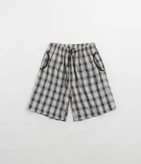 martial arts gear surfing attire Sexhippies Seersucker Plaid Shorts - Black / White