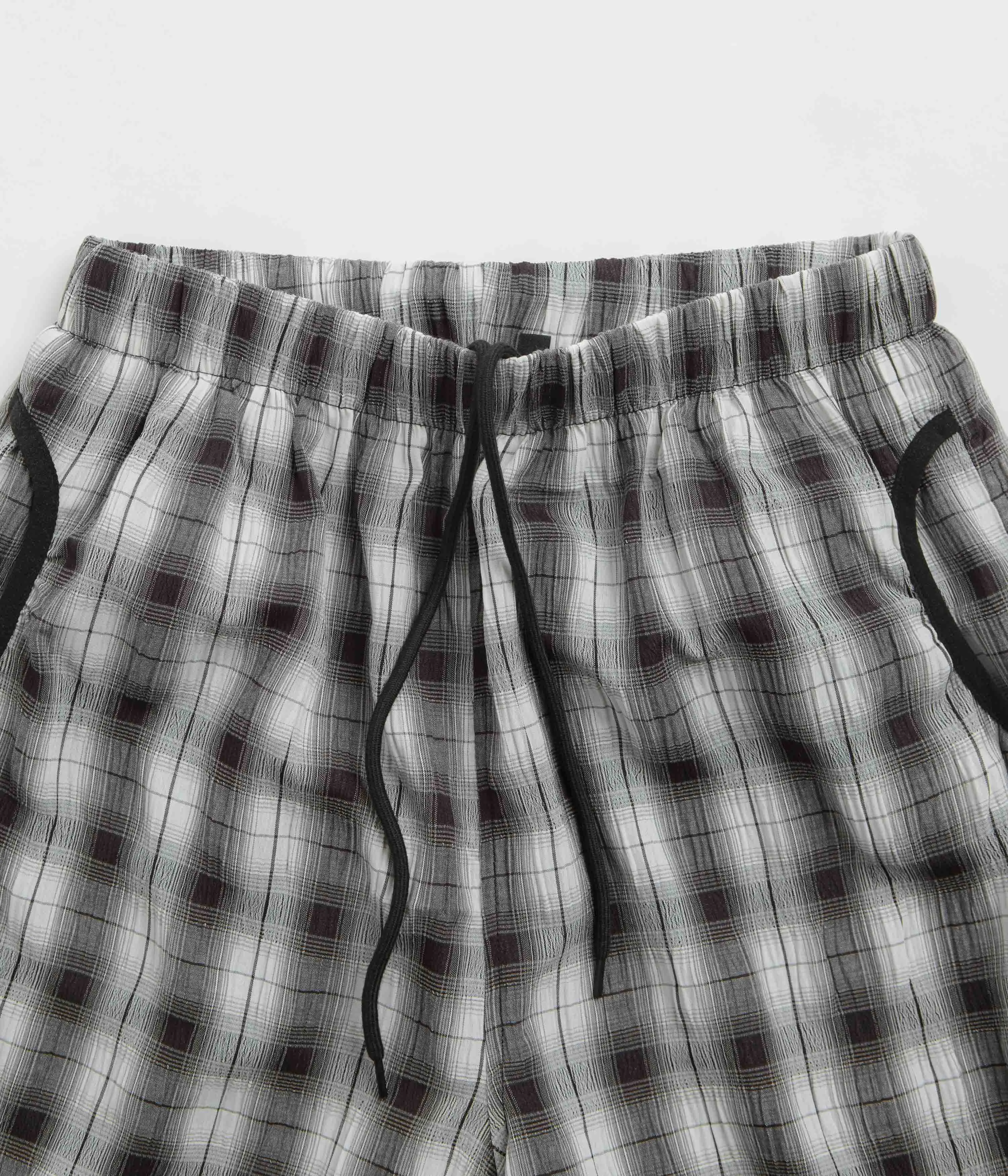 Sexhippies Seersucker Plaid Shorts - Black / White Hypoallergenic fabric