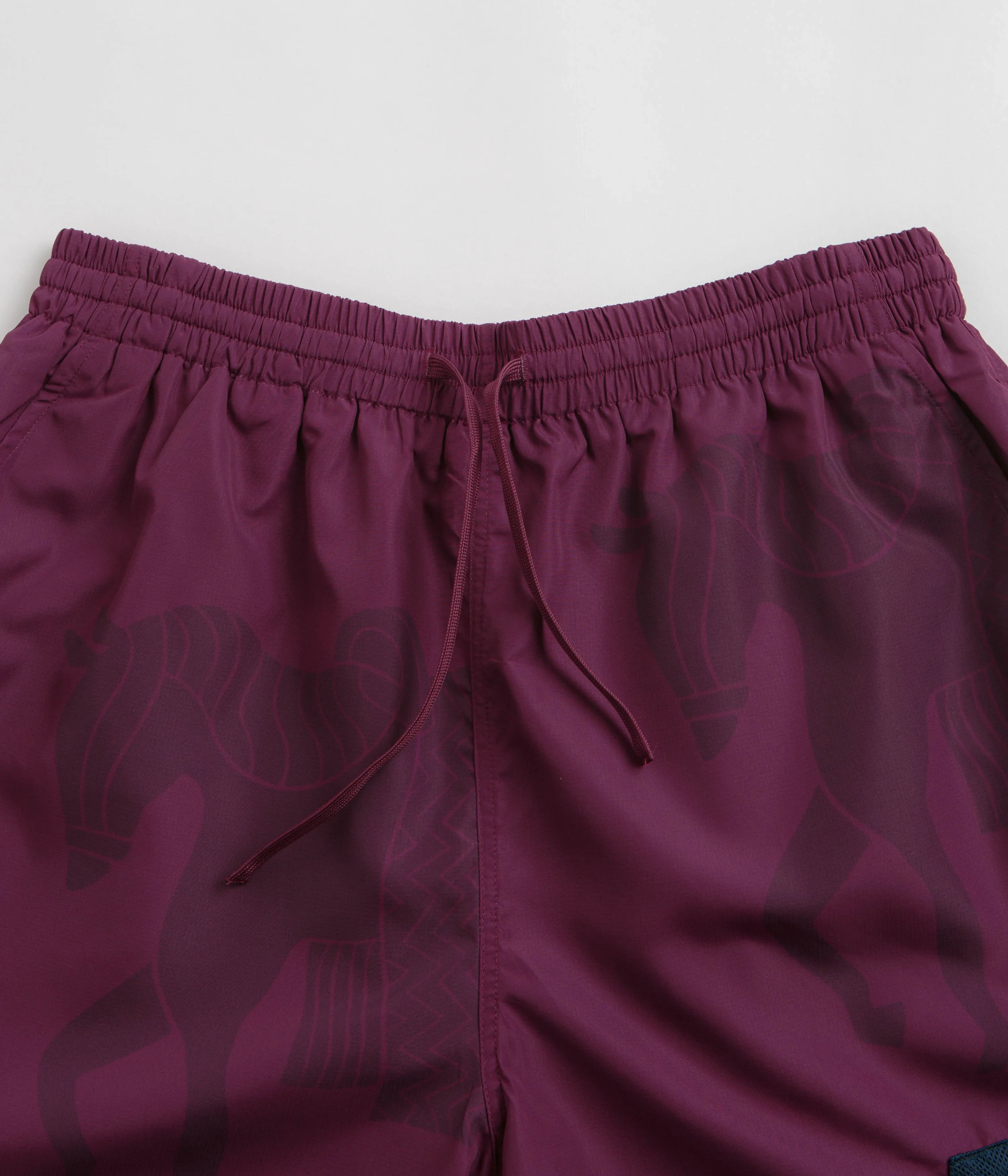 Bohemian style by Parra Short Horse Shorts - Tyrian Purple