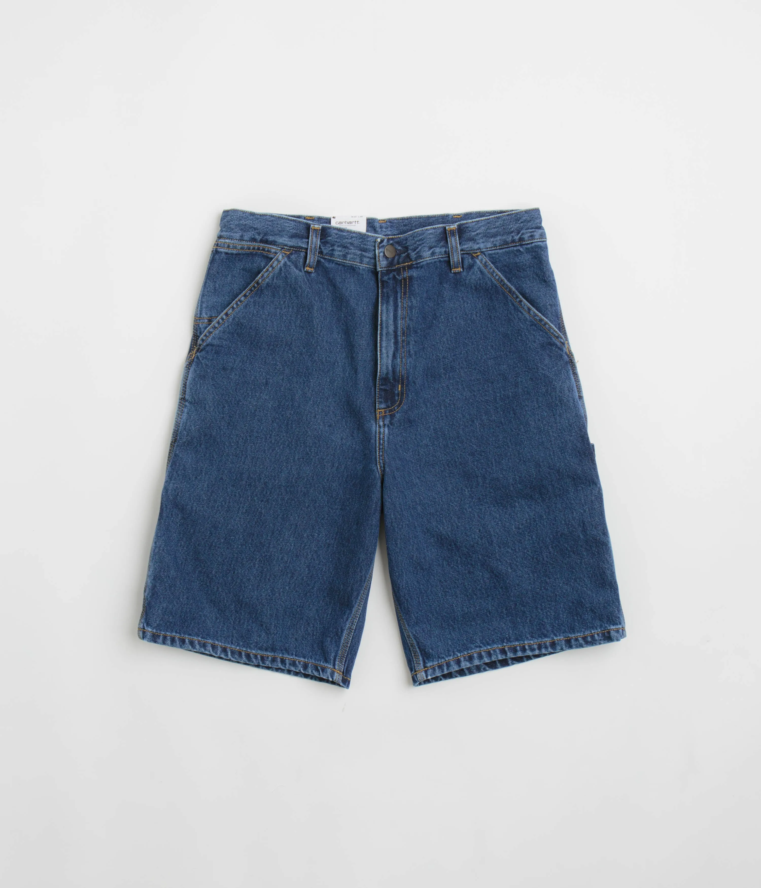 Carhartt Single Knee Shorts - Stone Washed Blue Classic Vibe