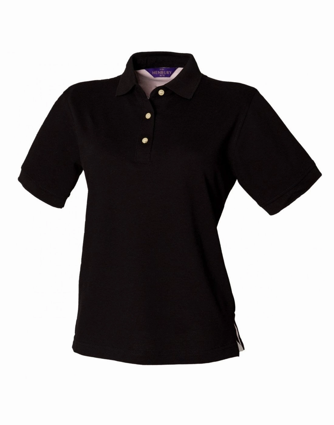 Ladies Classic Cotton Polo Shirt | BLACK Breathable Weave