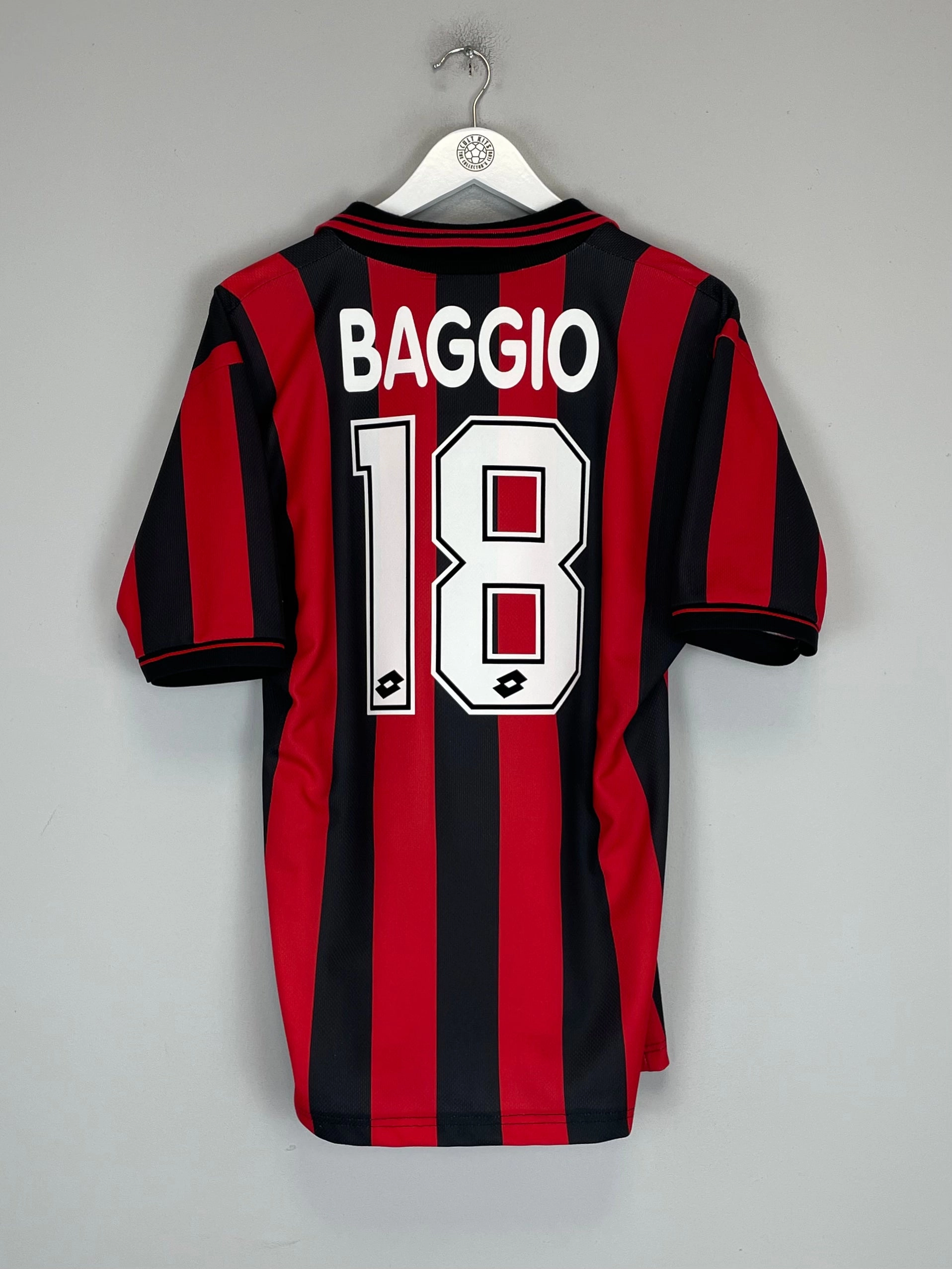 Temperature Control Technology Smart Comfort 1997/98 AC MILAN BAGGIO #18 HOME SHIRT (M) LOTTO BASIC