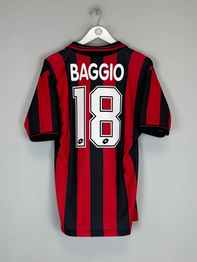 Temperature Control Technology Smart Comfort 1997/98 AC MILAN BAGGIO #18 HOME SHIRT (M) LOTTO BASIC