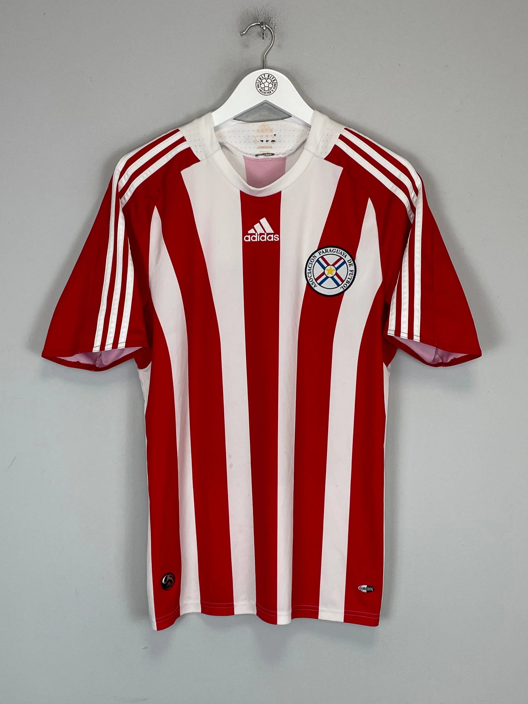 2007/09 PARAGUAY HOME SHIRT (M) ADIDAS Durable Blend Fabric Studio Wear