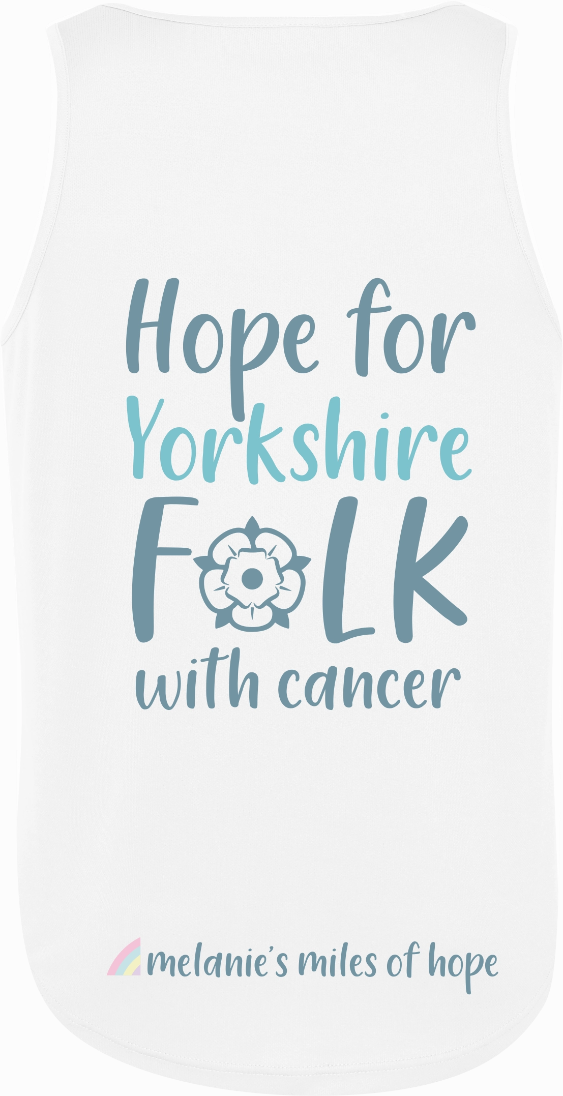 NoiseReducing Material square shape Melanie's Miles Of Hope Unisex Vest - White