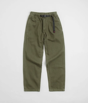 Gramicci Hemp G Pants - Olive Flexible Knee Panels Fit For Movement