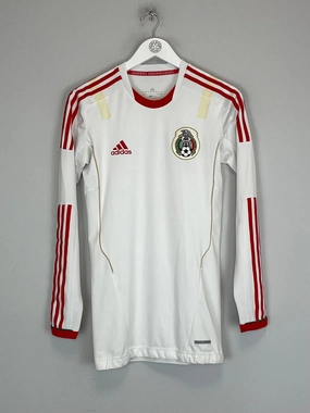 Ribbed Hem Detail 2013/14 MEXICO *PLAYER ISSUE* L/S AWAY SHIRT (M) ADIDAS