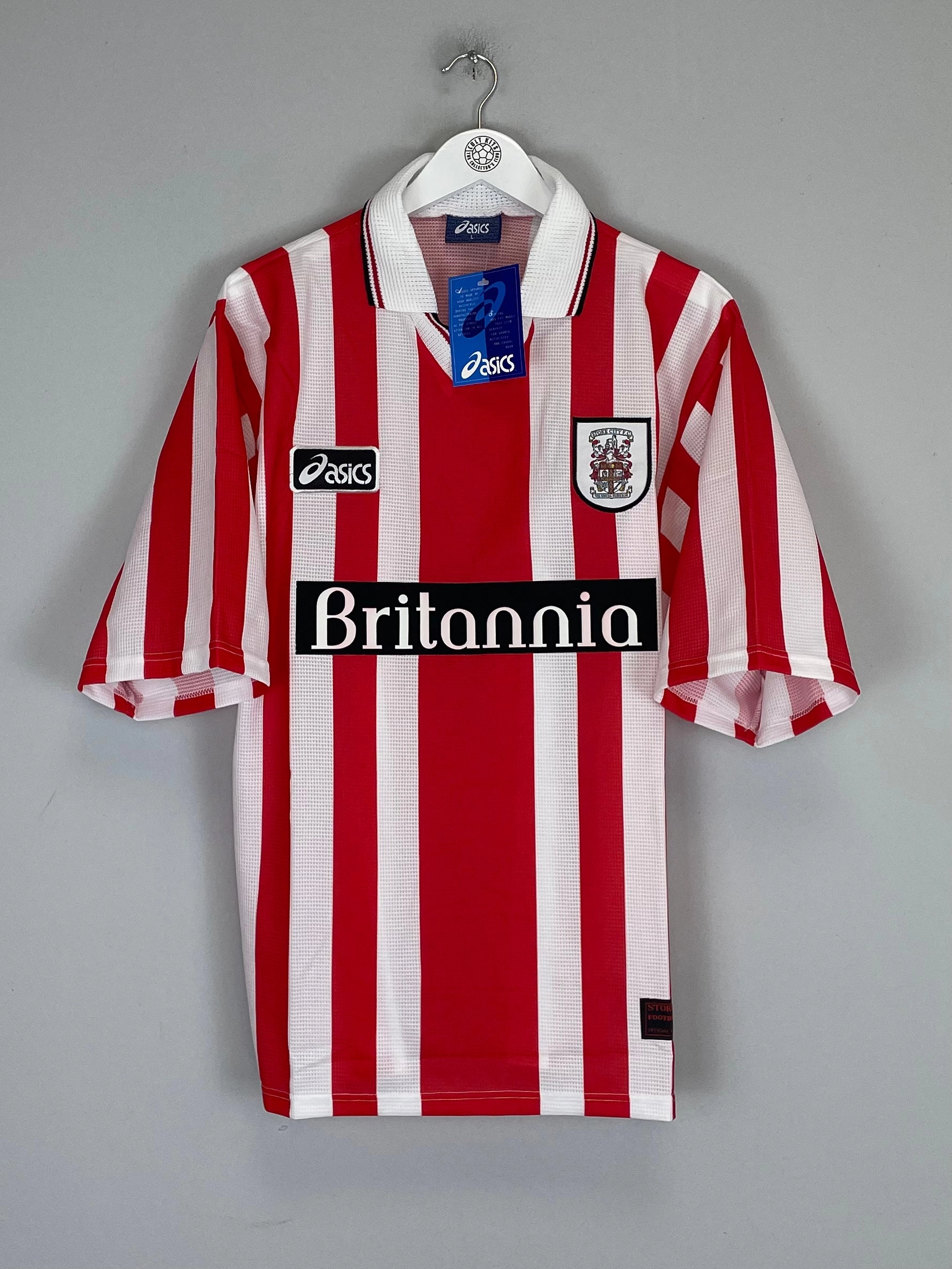 Classic Crew Neck Design Non Chafing Neckline 1997/98 STOKE CITY *BNWT* HOME SHIRT (L) ASICS