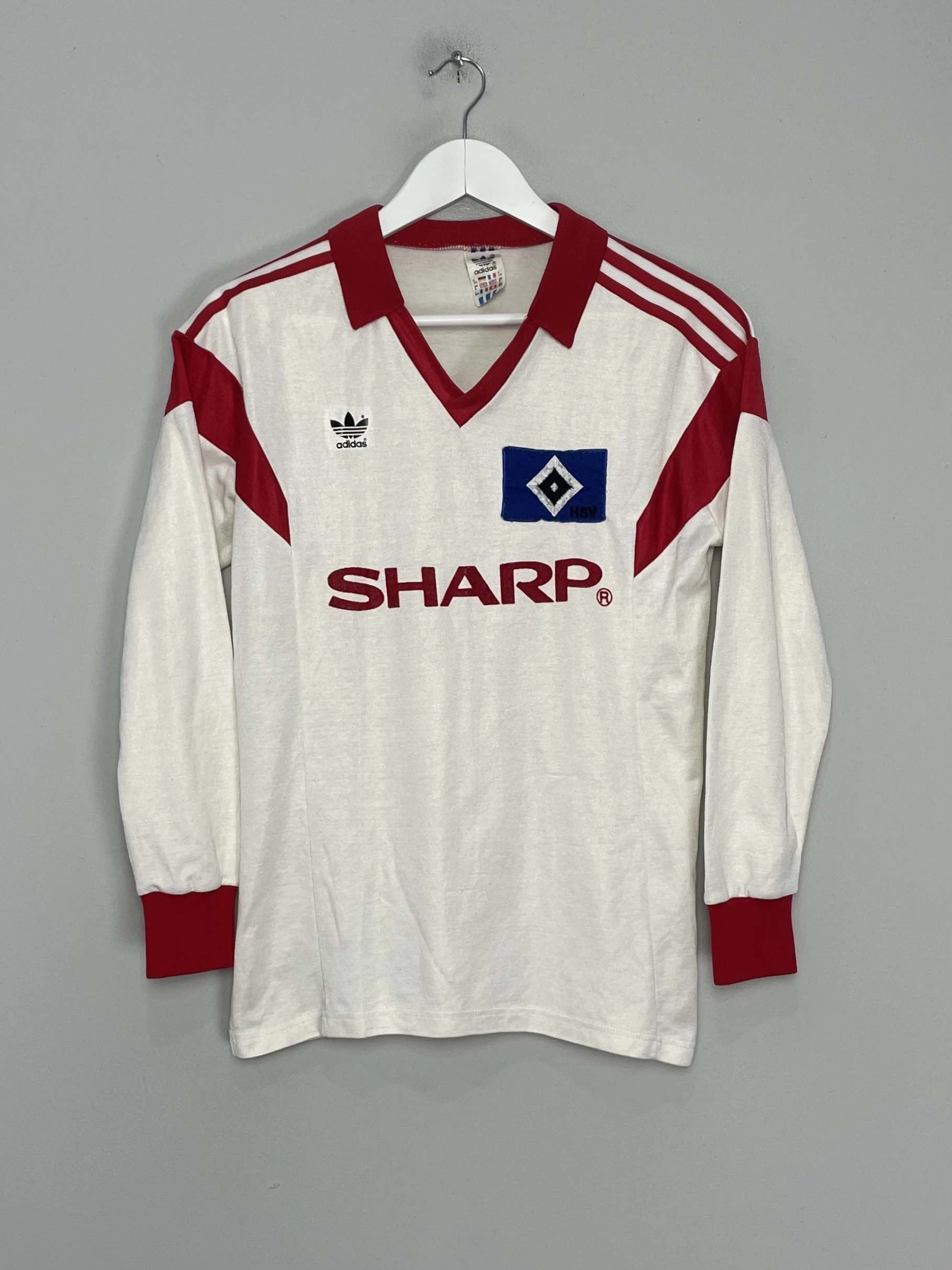 Mesh Panel Ventilation 1987/88 HAMBURG #3 L/S HOME SHIRT (S) ADIDAS