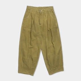 All Day Use Stylish Cut Fenn Trousers - Canvas Olive Wonky-Wear