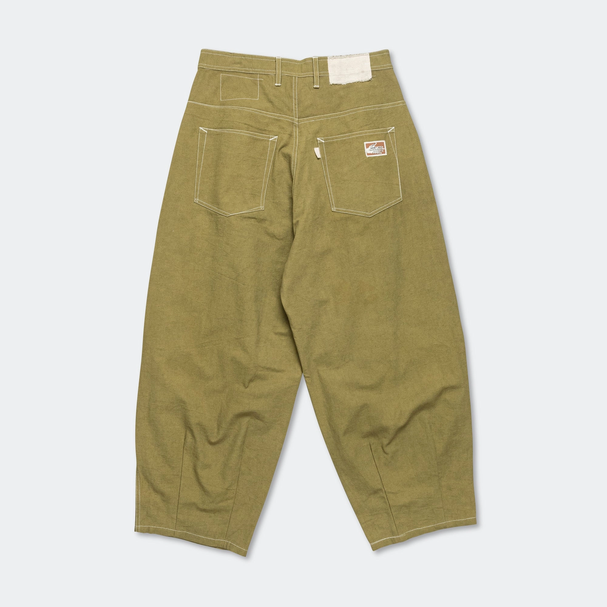 High Waist Stretch Quick Dry Fabric Fenn Trousers - Canvas Olive Wonky-Wear