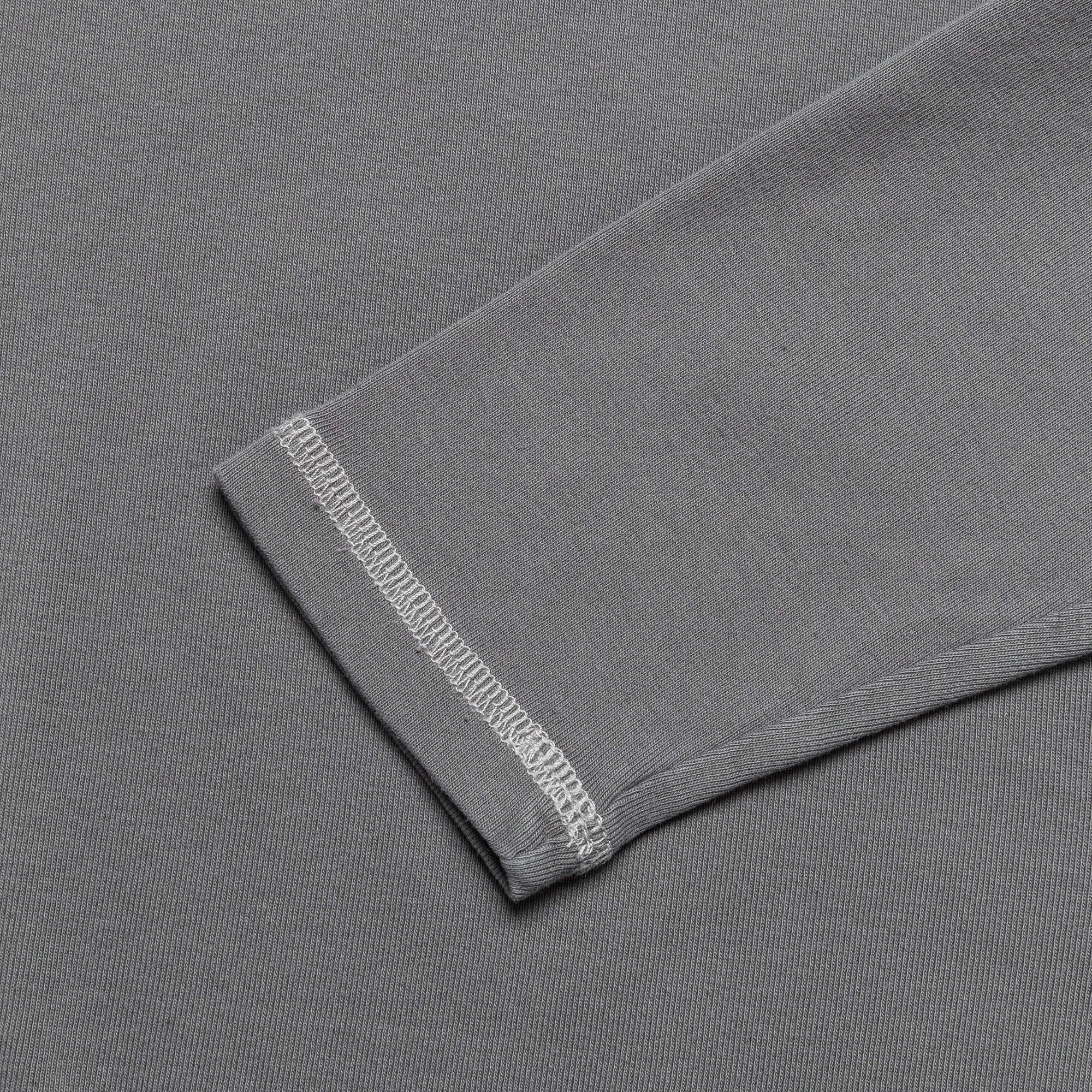 Fresh Style Trend Fashion and Comfort Heavy Rib Knit Long Sleeve Tee - Grey