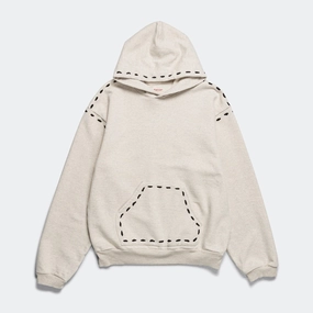 birthday wear Outdoor Chic SWT Knit MARIONETTE Hoodie - Ecru