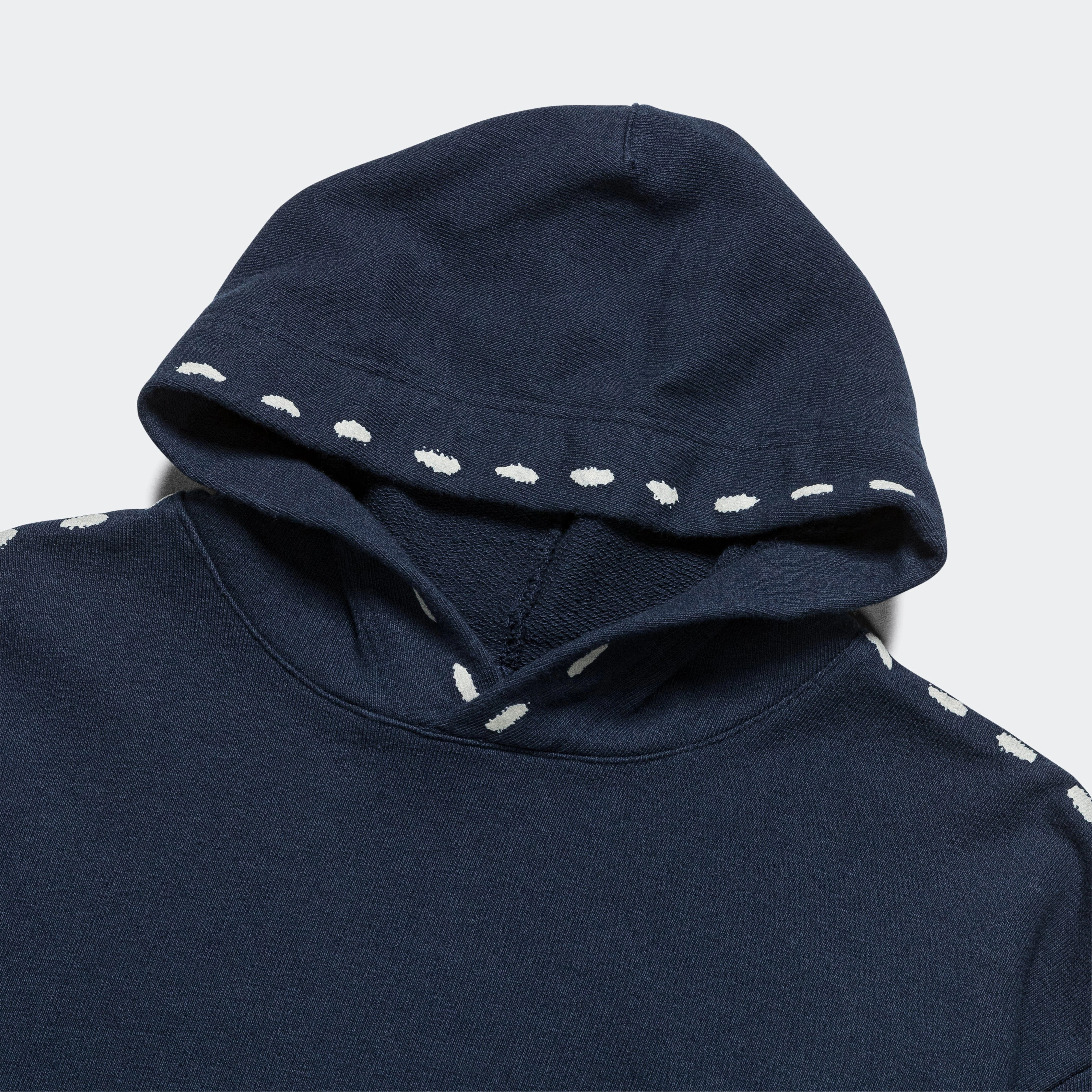 Anti Odor product personalized touch SWT Knit MARIONETTE Hoodie - Navy