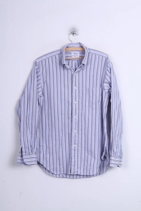 T.M.Lewin Mens M Casual Shirt Color Classic Fit Button Down Collar Cotton Clean Edge Trim Tall friendly