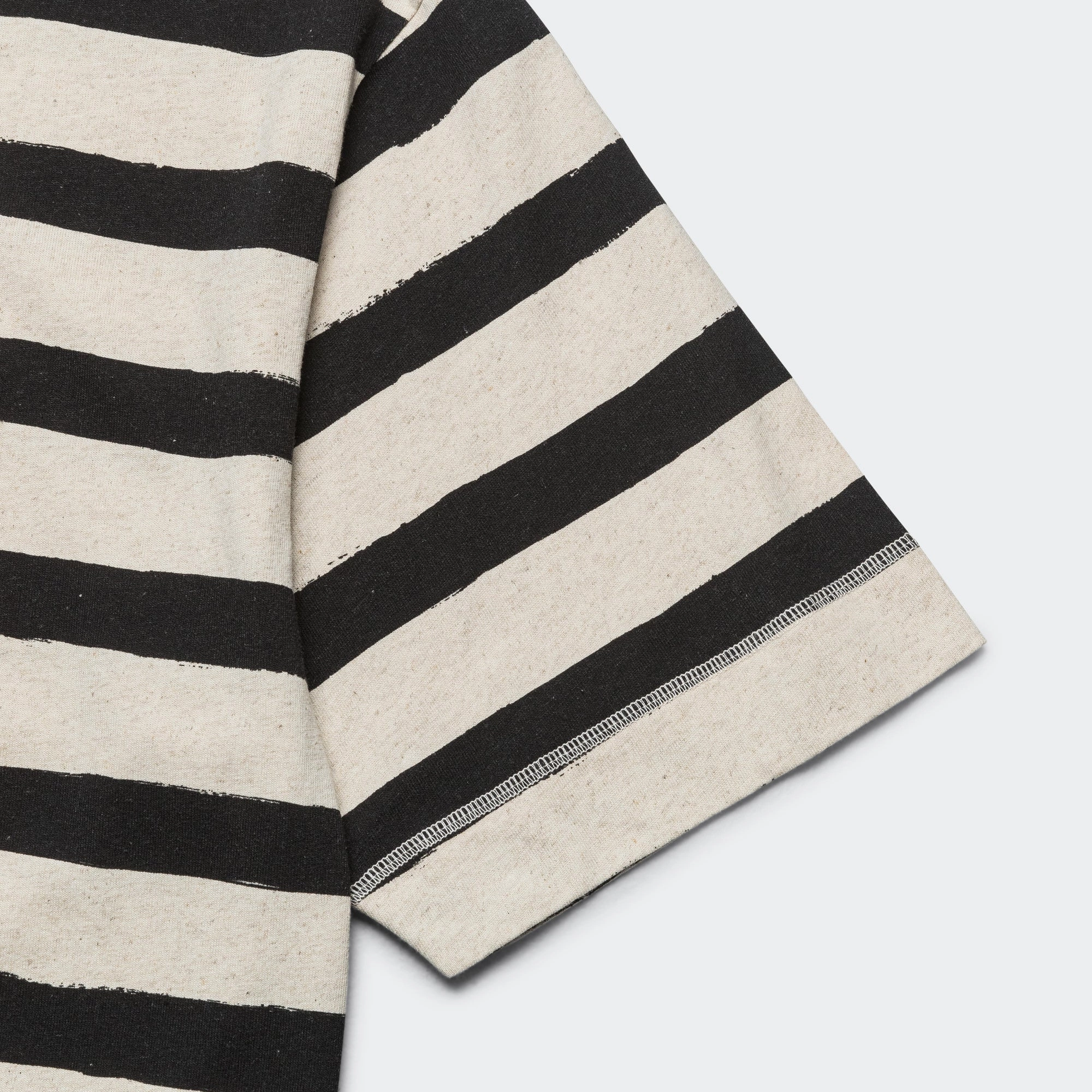 T-Shape Matelot - Cotton Hemp Jersey Natural/Black Stylish Everyday Wear