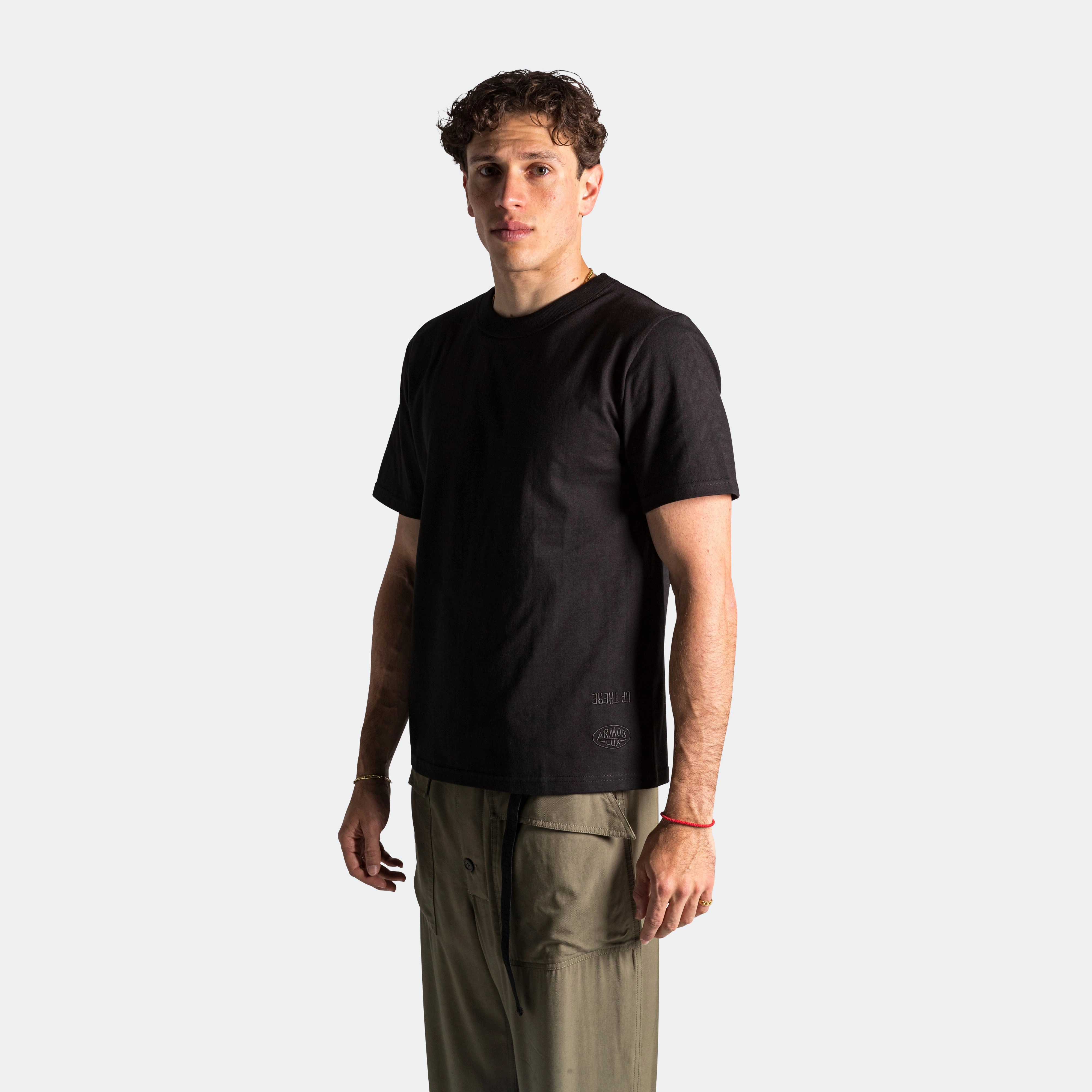 BiodegradableMaterial Relaxed Comfort Wear T-Shirt x UP THERE - Black