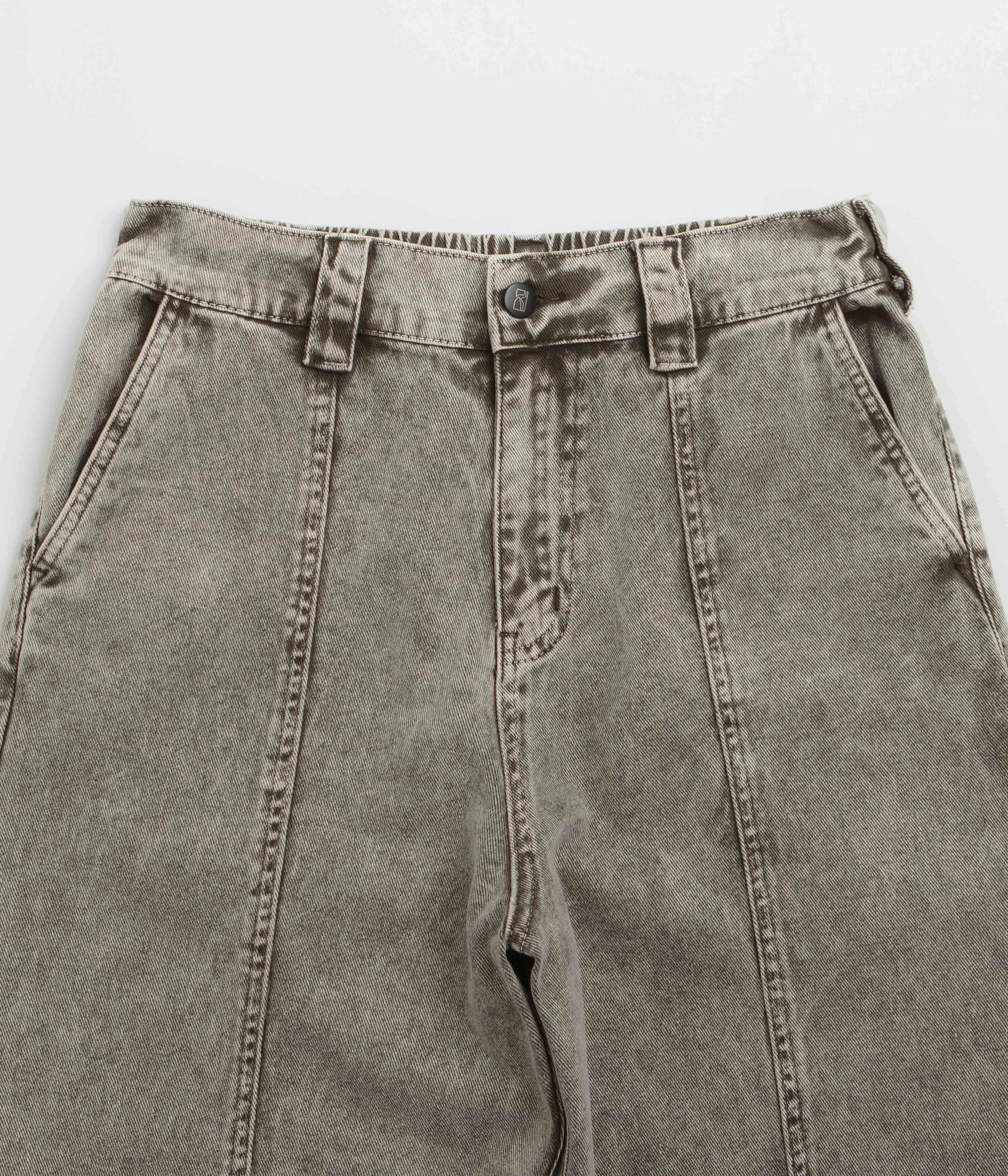 Poetic Collective Split Pants - Grey Denim Wash Chic Fit