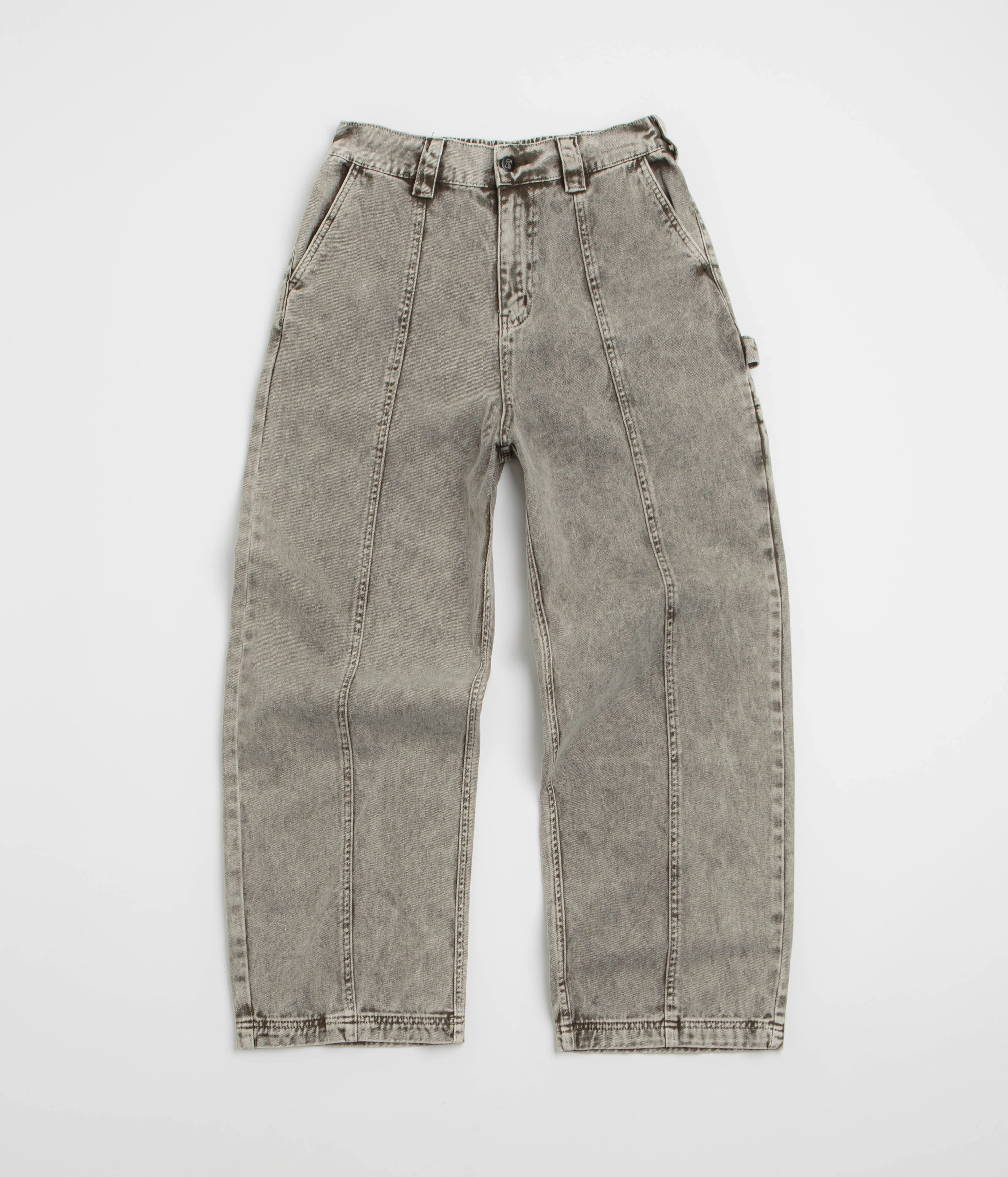 Bold Design Poetic Collective Split Pants - Grey Denim Wash