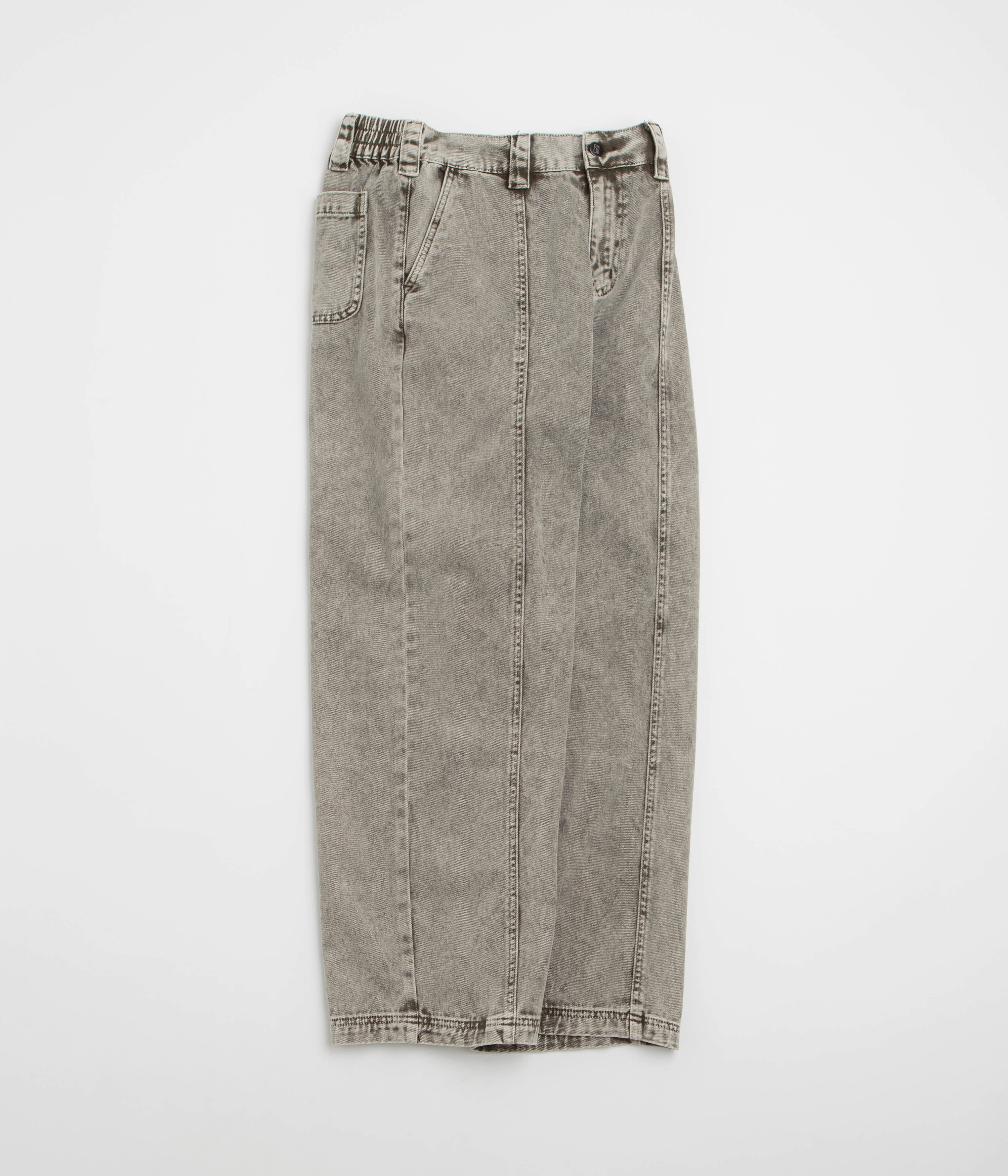 Poetic Collective Split Pants - Grey Denim Wash Indoor Comfort