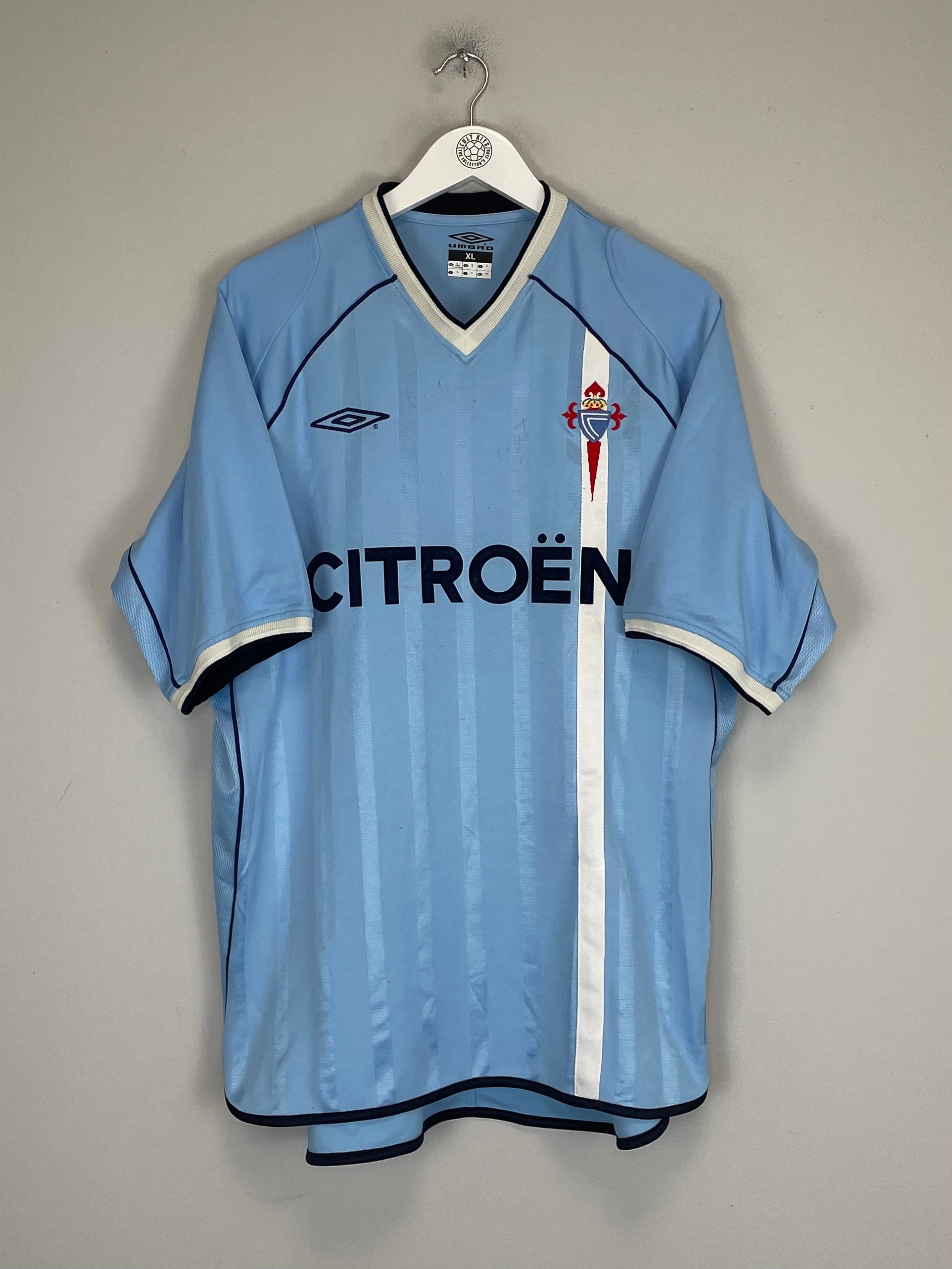 Simple Layer UV Protection Finish 2001/03 CELTA VIGO *SIGNED* HOME SHIRT (XL) UMBRO