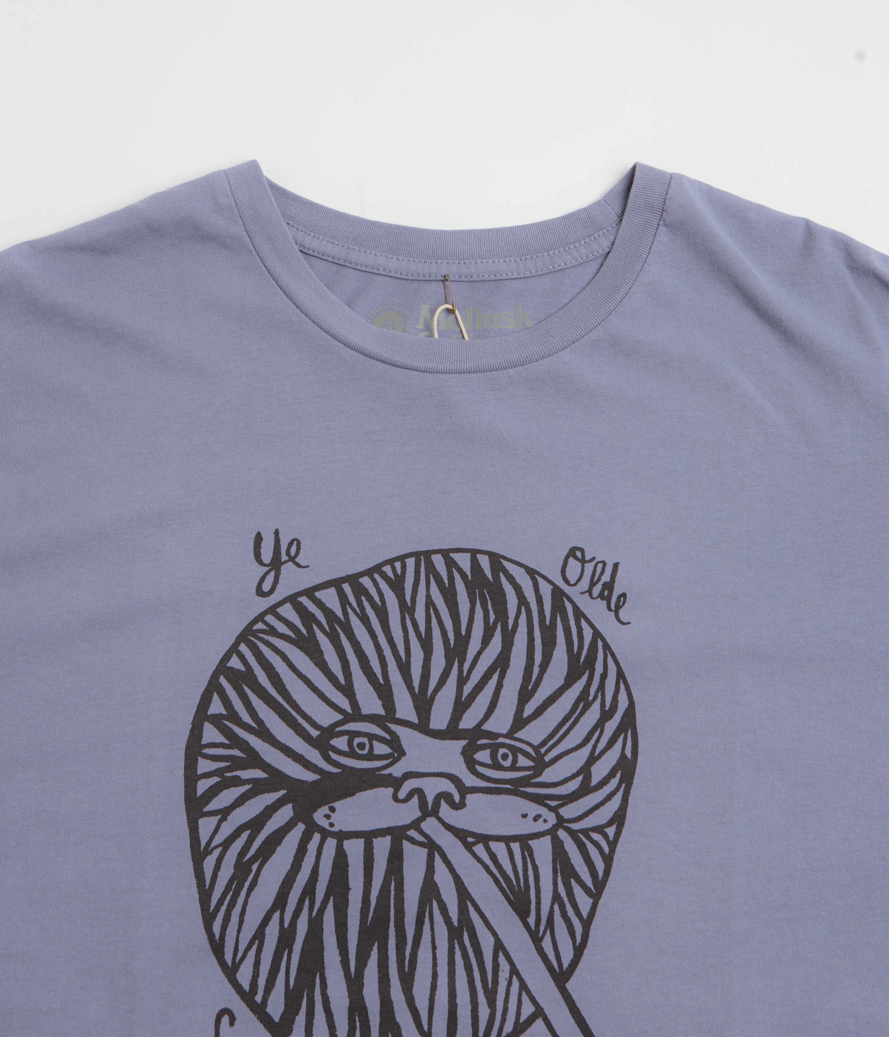 Comfy Fit Wear Cool Layering Mollusk Sea Kat T-Shirt - Lavender Blue