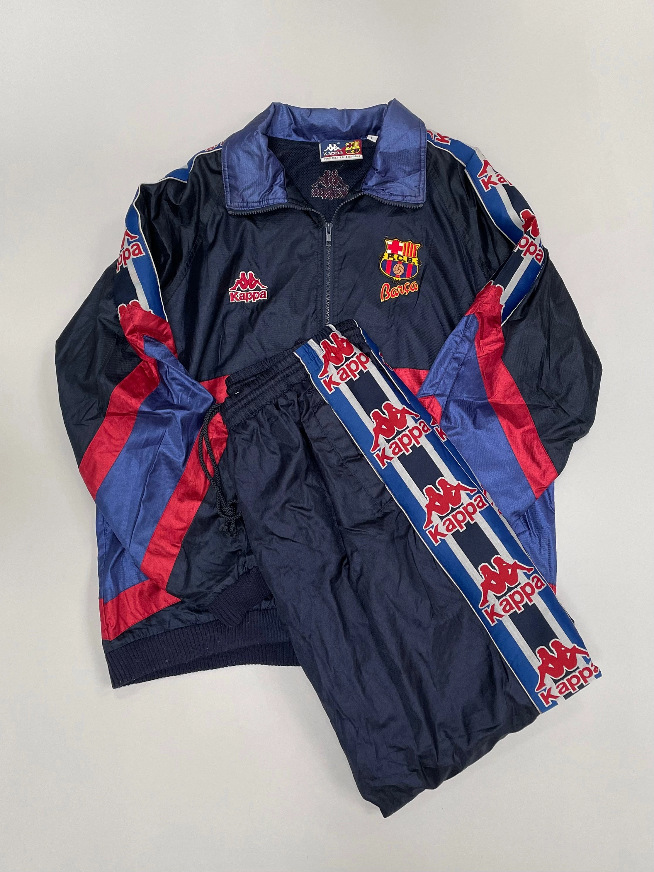 fashion-conscious 1992/95 BARCELONA FULL TRACKSUIT (L) KAPPA
