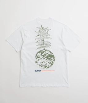 Butter Goods Earth T-Shirt - White Heather Jersey Material Classic timelessness