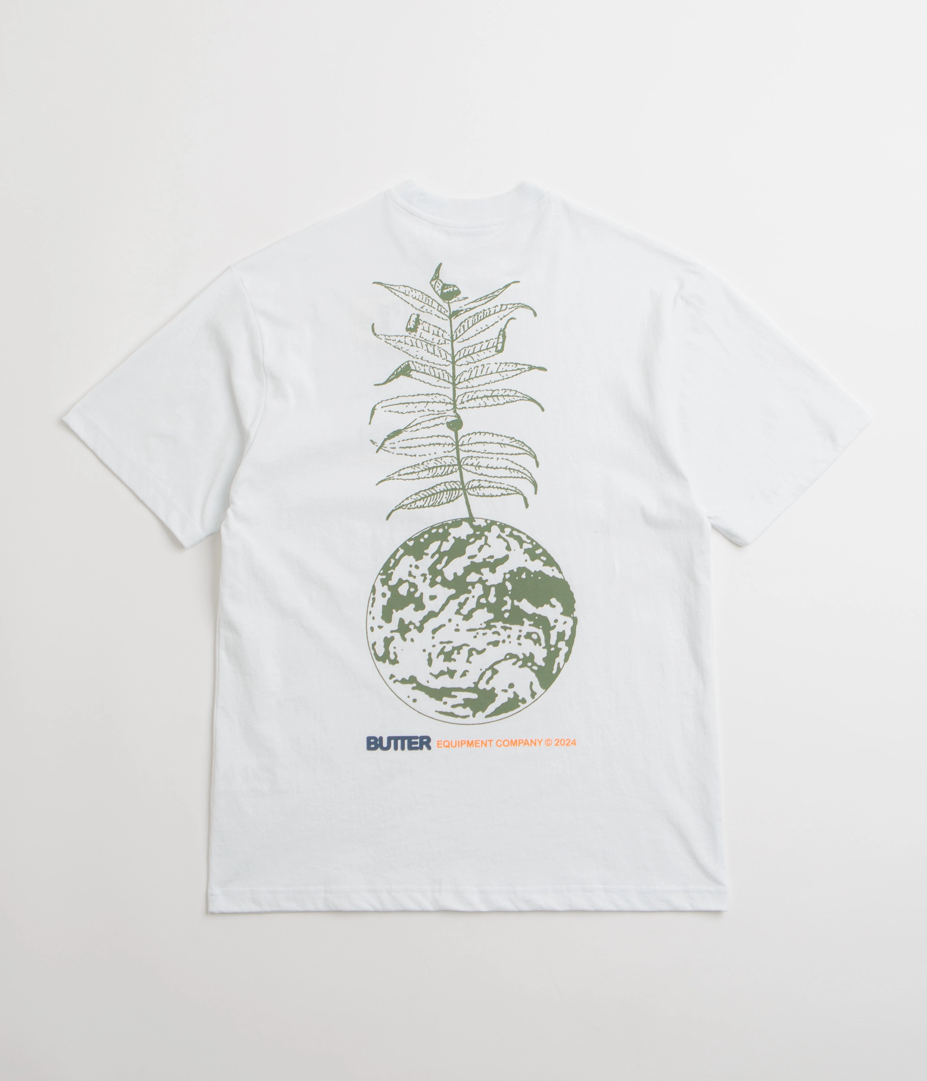 Butter Goods Earth T-Shirt - White Heather Jersey Material Classic timelessness