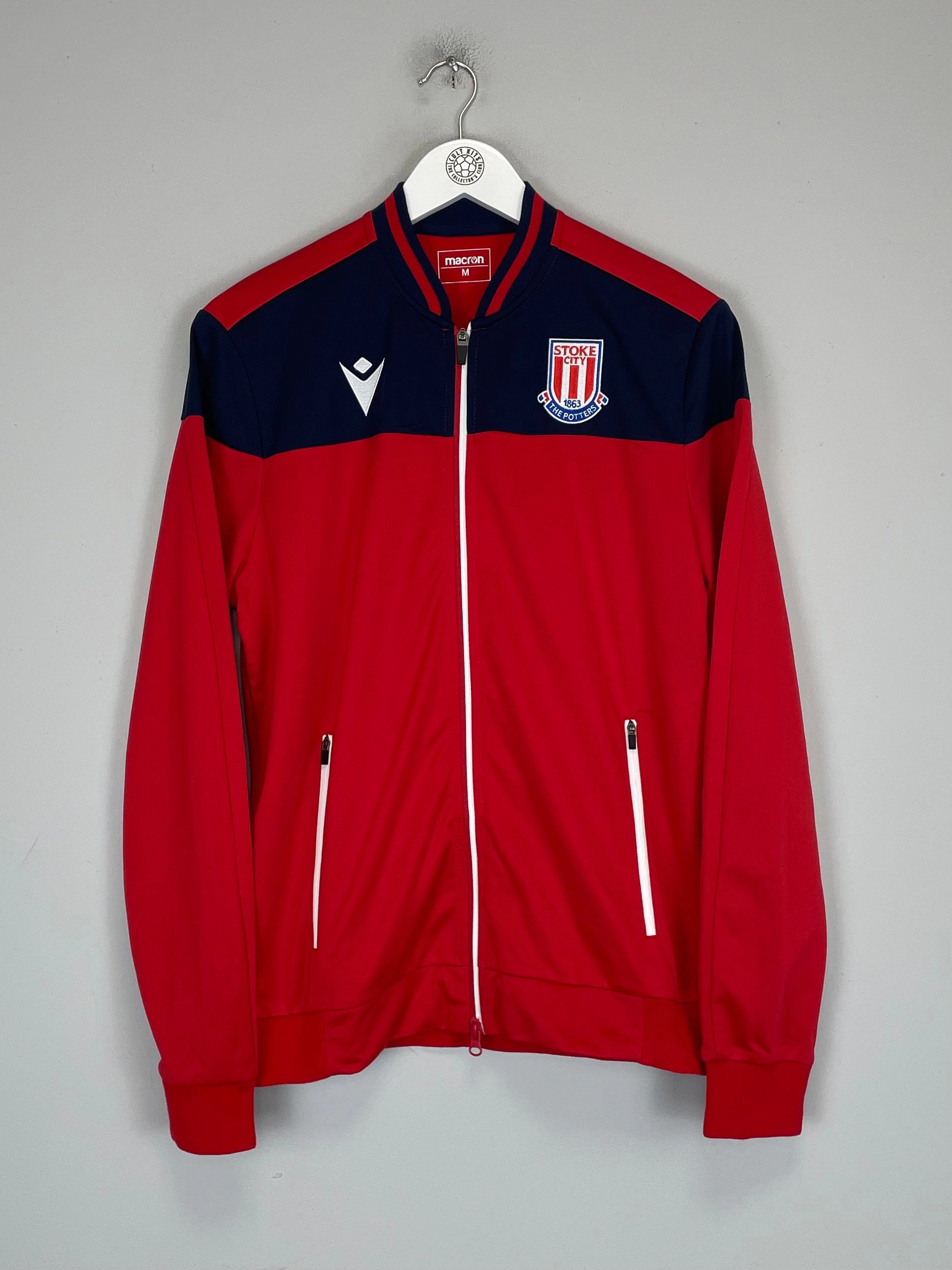 2019/20 STOKE CITY TRACK JACKET (M) MACRON WaterResistant Coating ContouredErgonomicFit