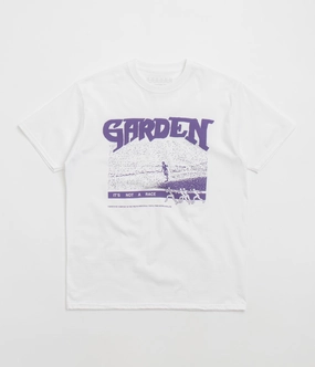 EcoFriendly Dye Essential Fit Garden Not A Race T-Shirt - White / Purple